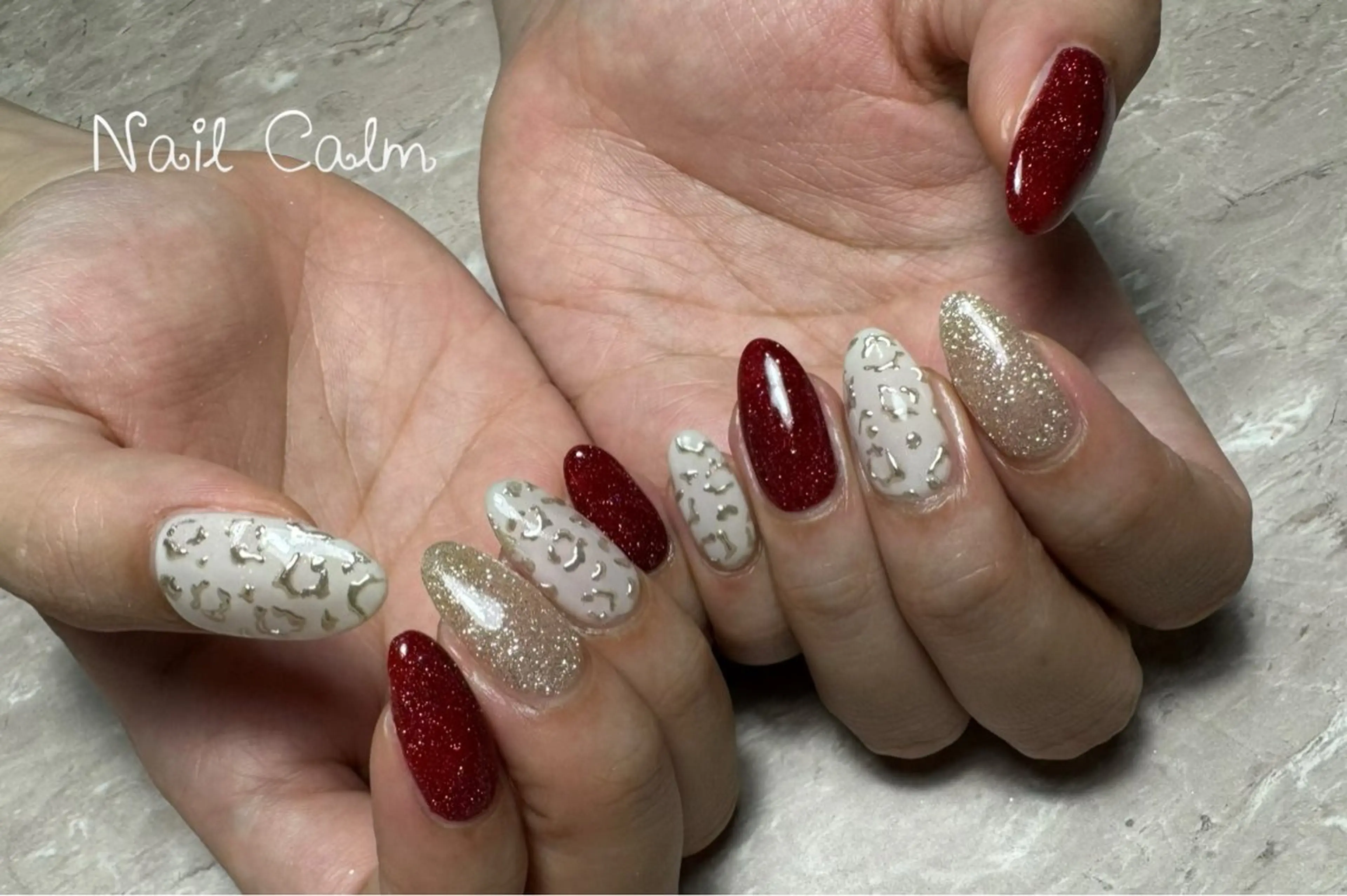 ネイル アニマル柄 アートネイル フラッシュネイル ハンドネイル Nail Calm所属・プライベートサロン Calmのネイルデザイン