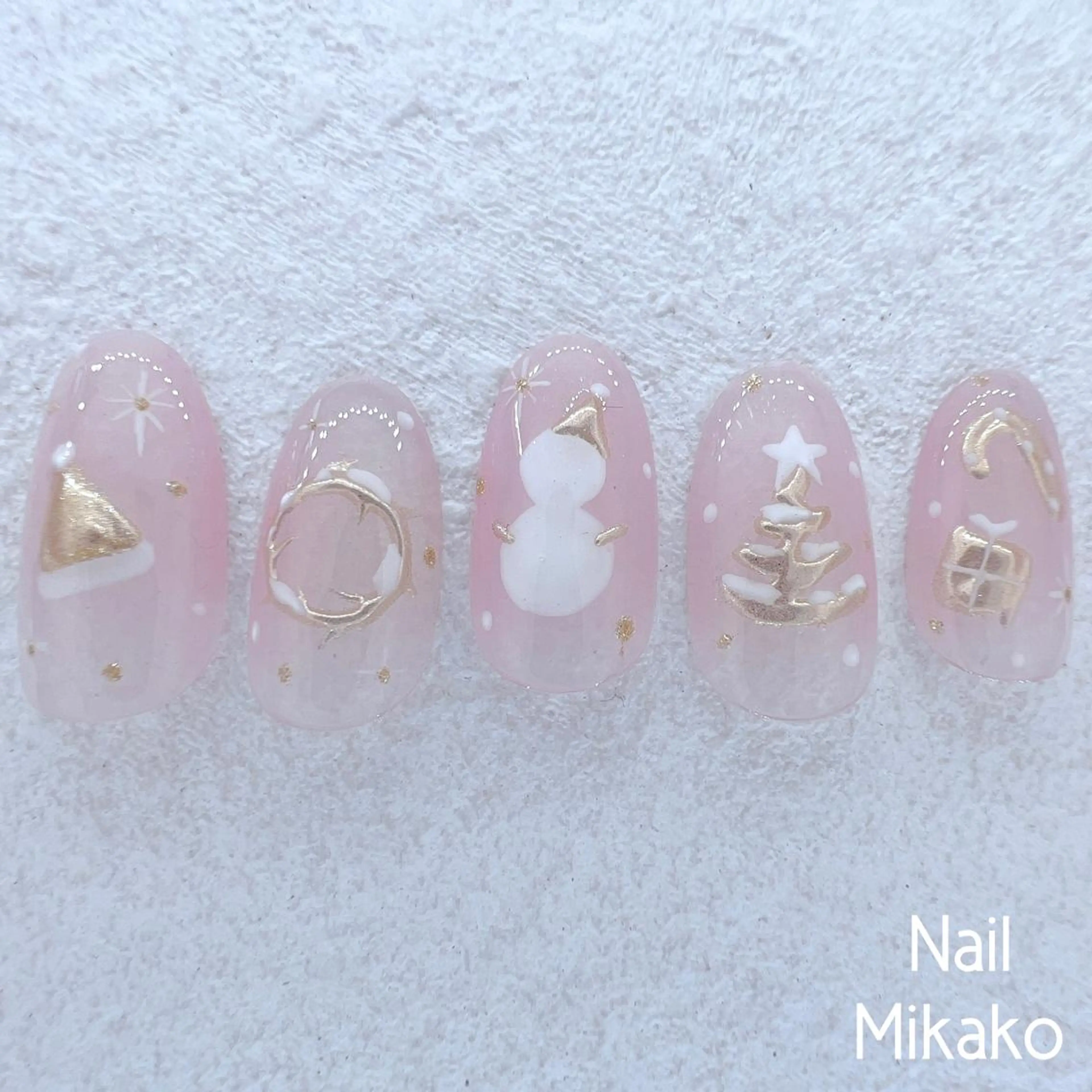 ネイル 韓国ネイル ミラーネイル 冬ネイル クリスマス Nail_Mikako所属・Nail Mikakoのネイルデザイン