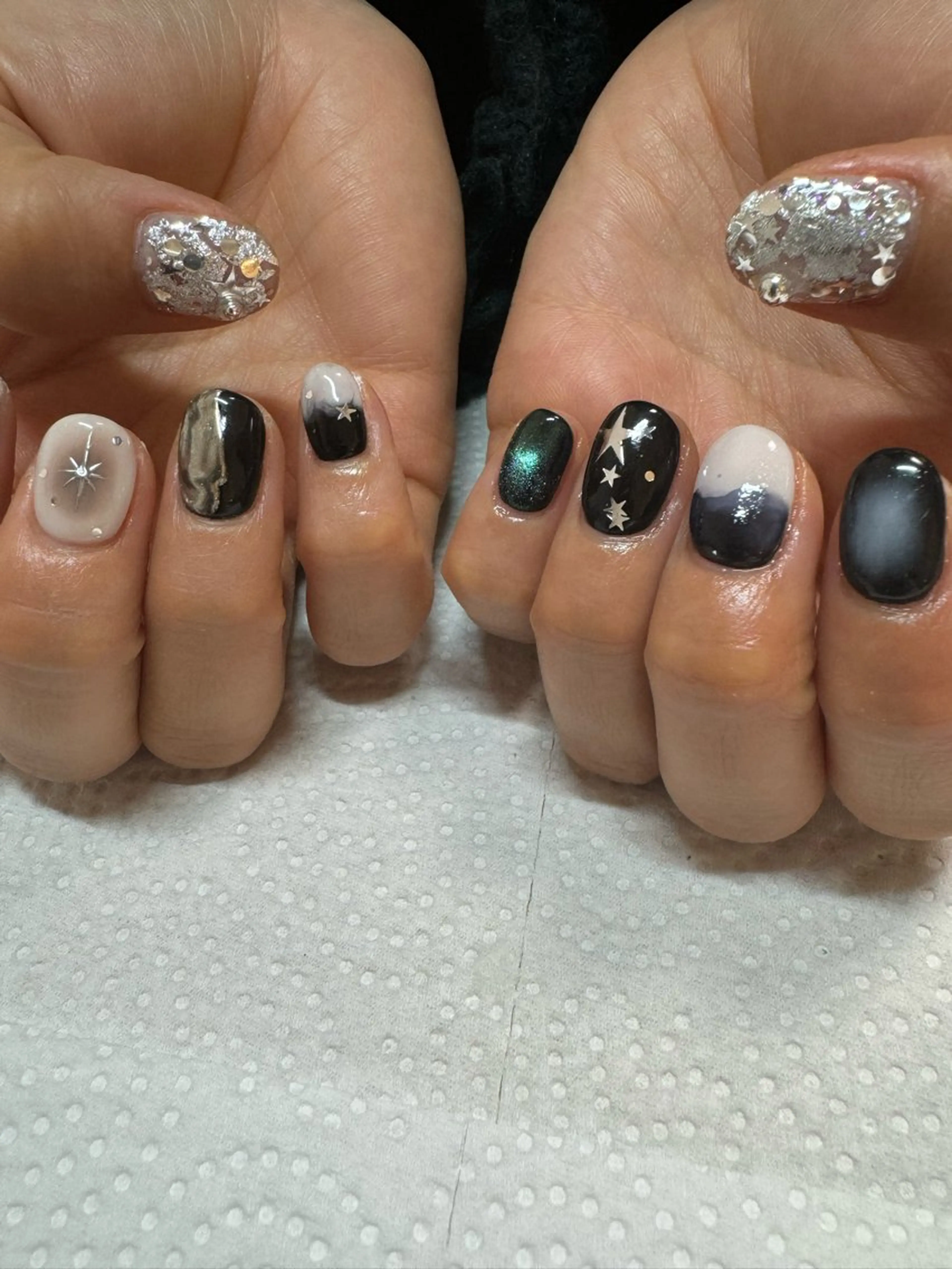 ネイル アートネイル フレンチネイル 韓国ネイル マグネットネイル 持ち込み MH_ Nailのネイルデザイン