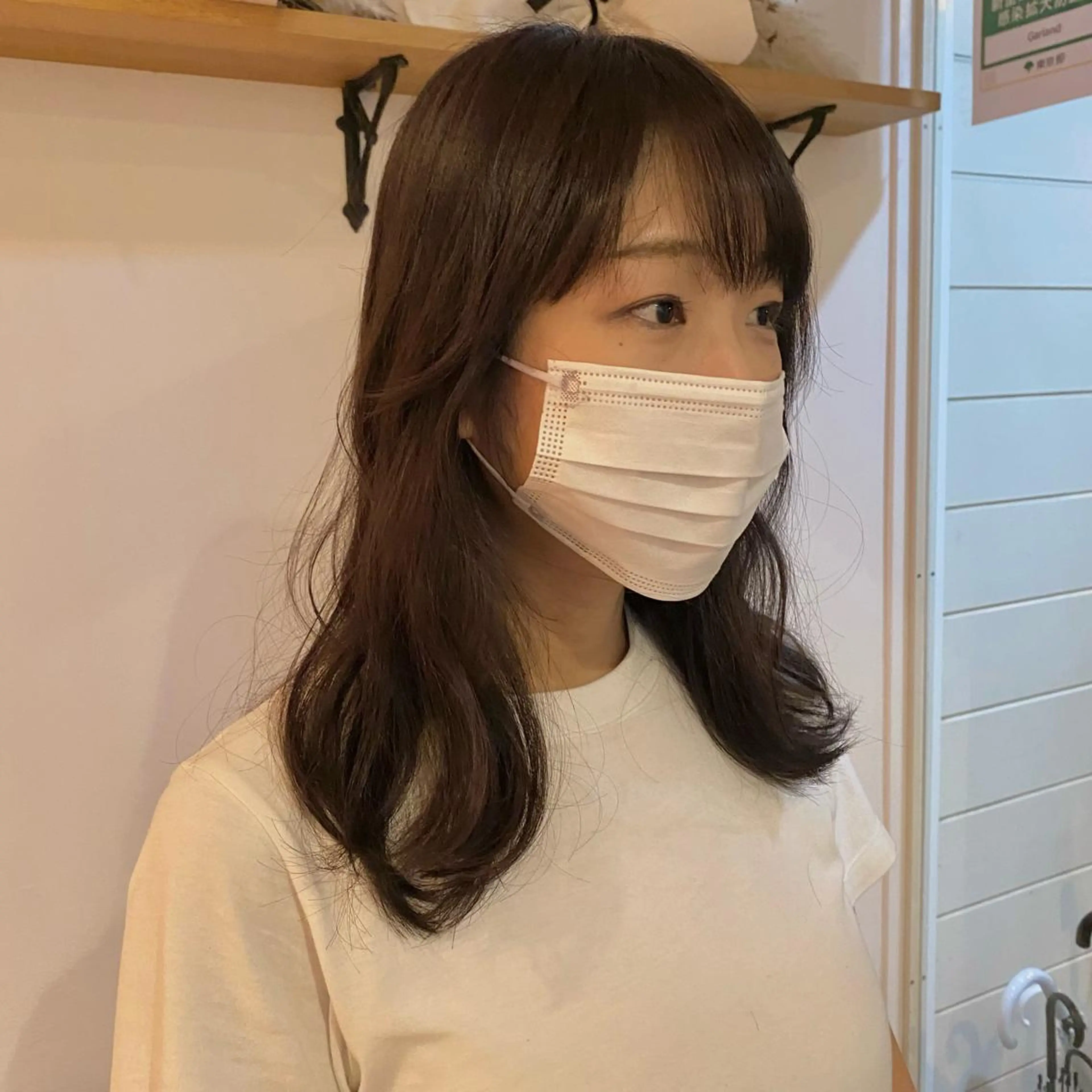 セミロング カラー アッシュ パープルカラー パープルアッシュ カット パーマ トリートメント 店長　ショート& パーマ　坂本のヘアスタイル