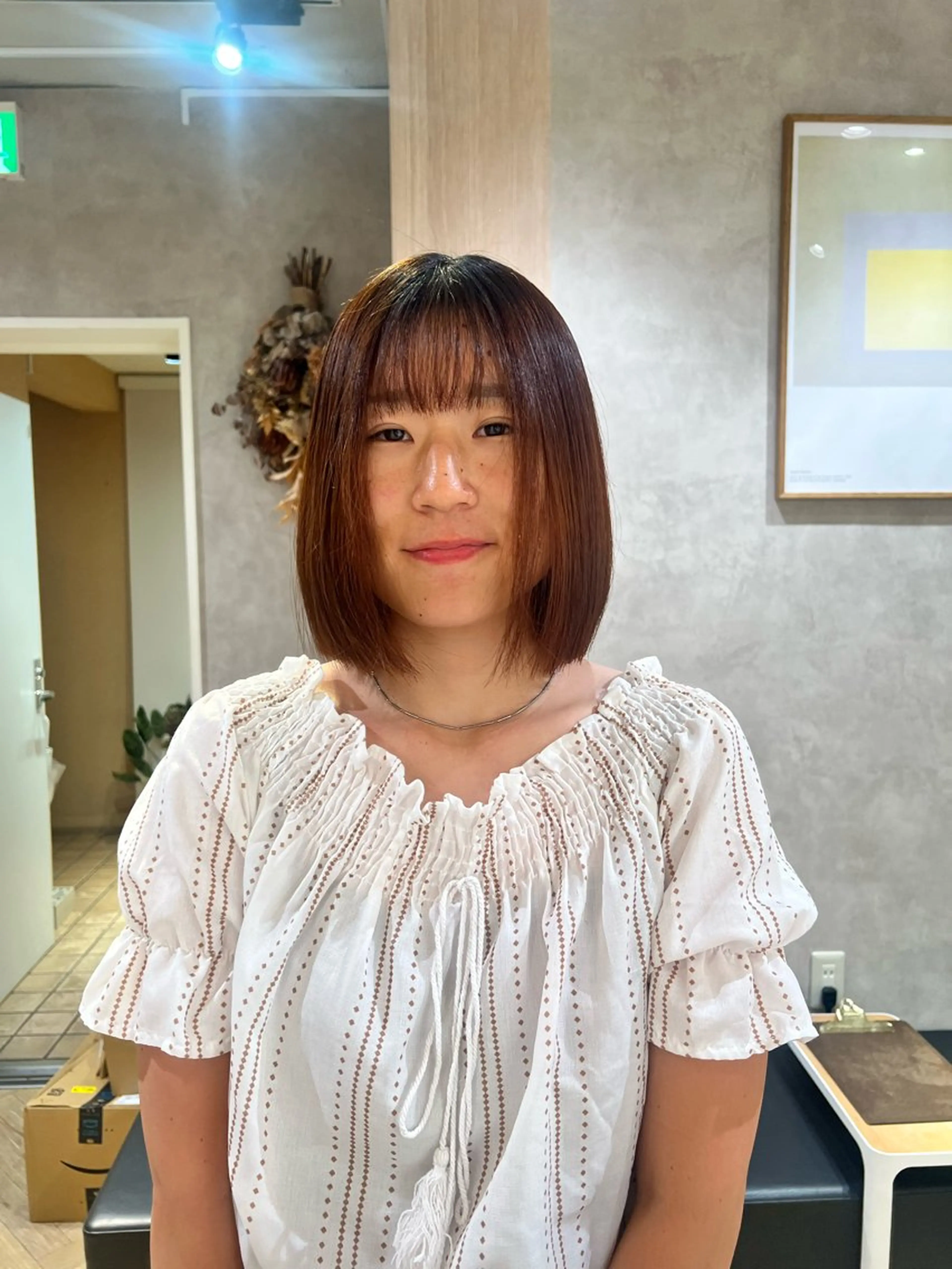 ミディアム パーマ 茂木 未海のヘアスタイル