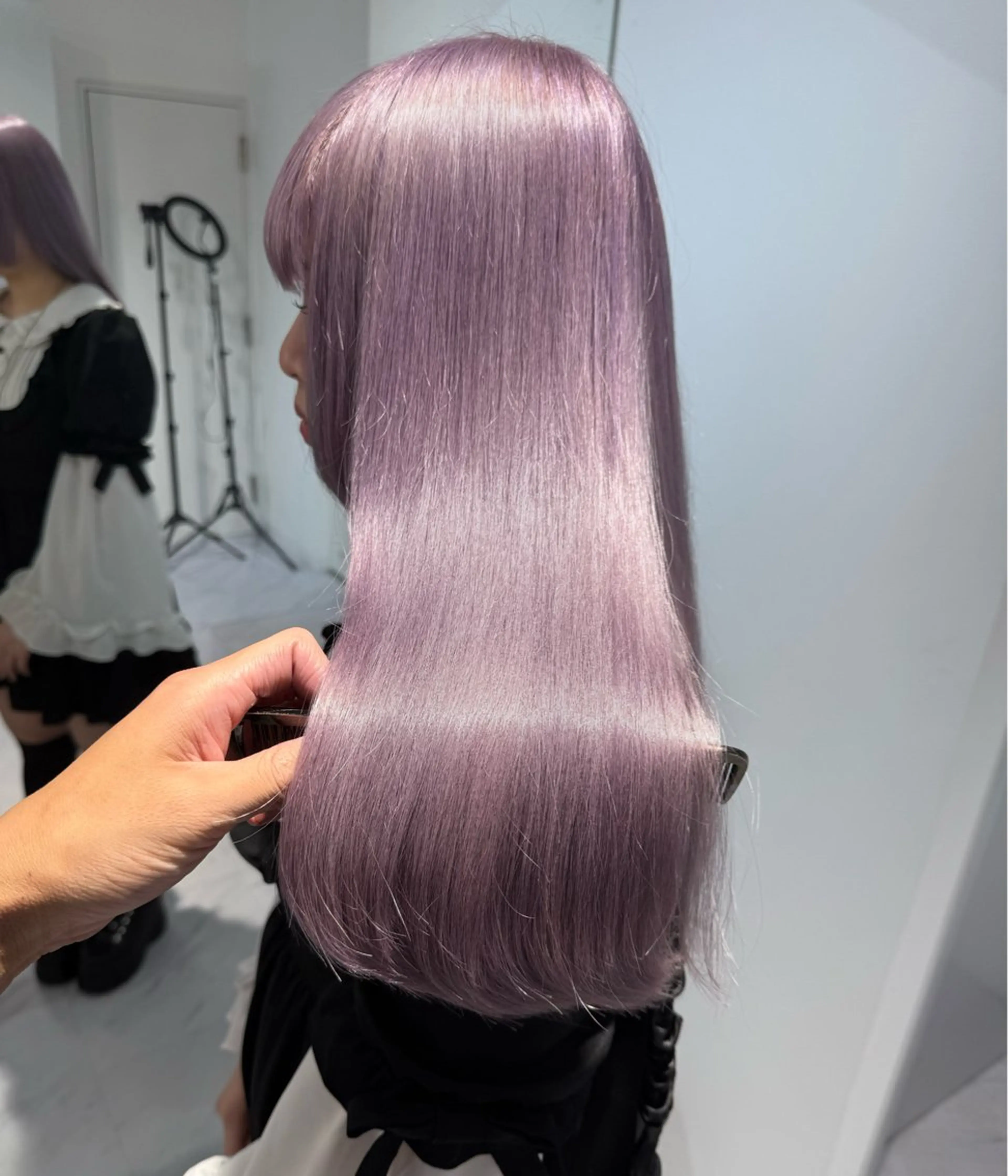 ロング ハイトーン/レイヤー /迫田龍明のヘアスタイル