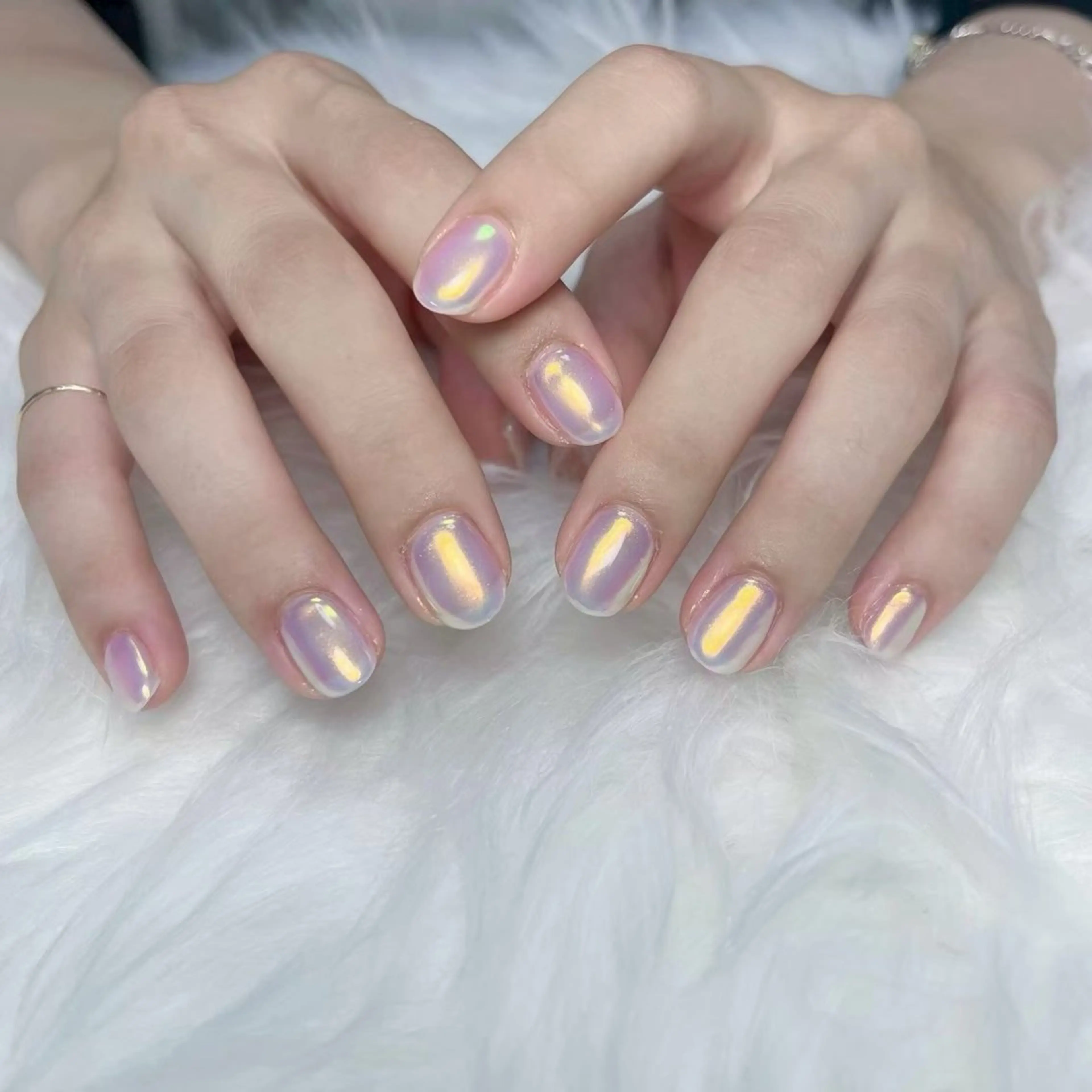 🎀韓国ジェル🎀【オフなし】ミラーorオーロラネイルの写真