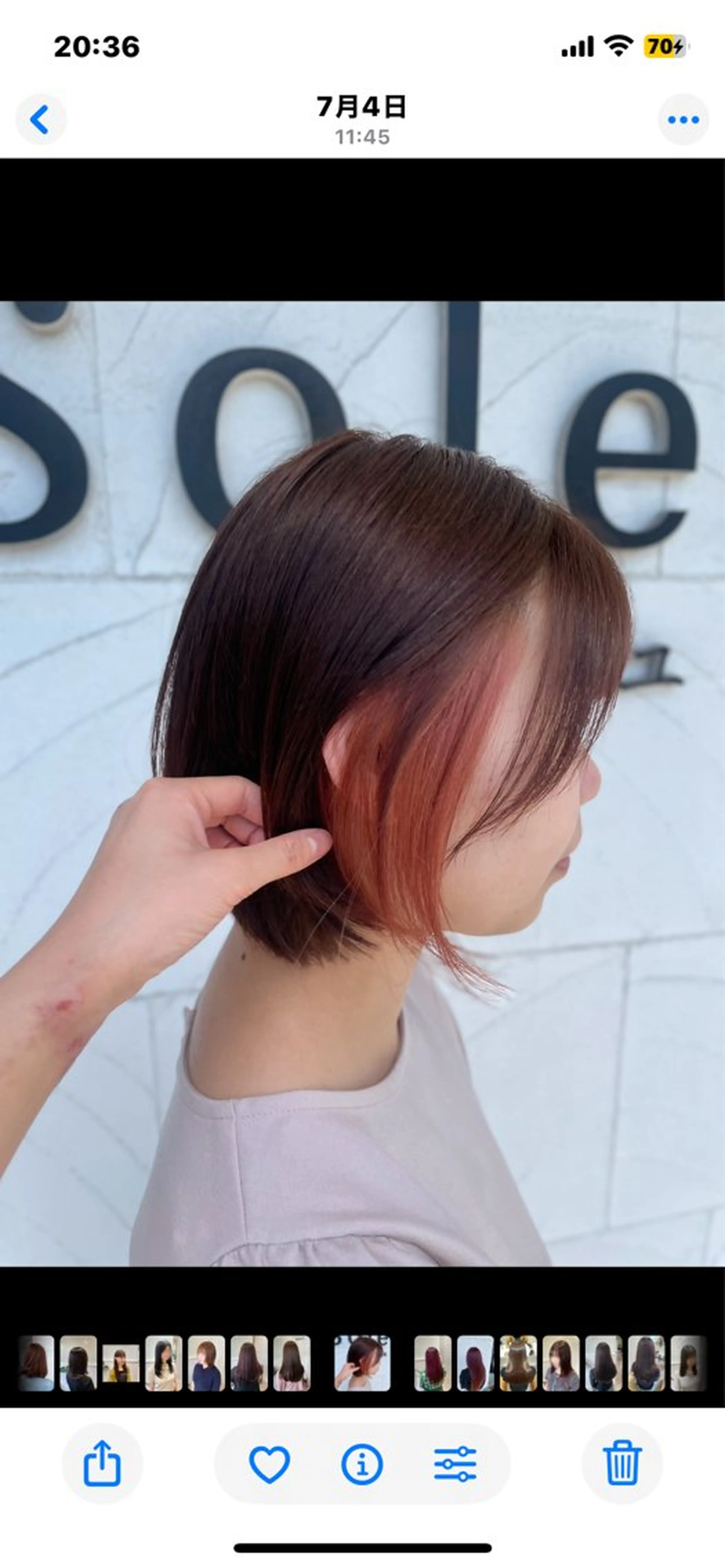 ショート カット ヘアカラー トリートメント ボブ/艶髪 soleilrukaのヘアスタイル