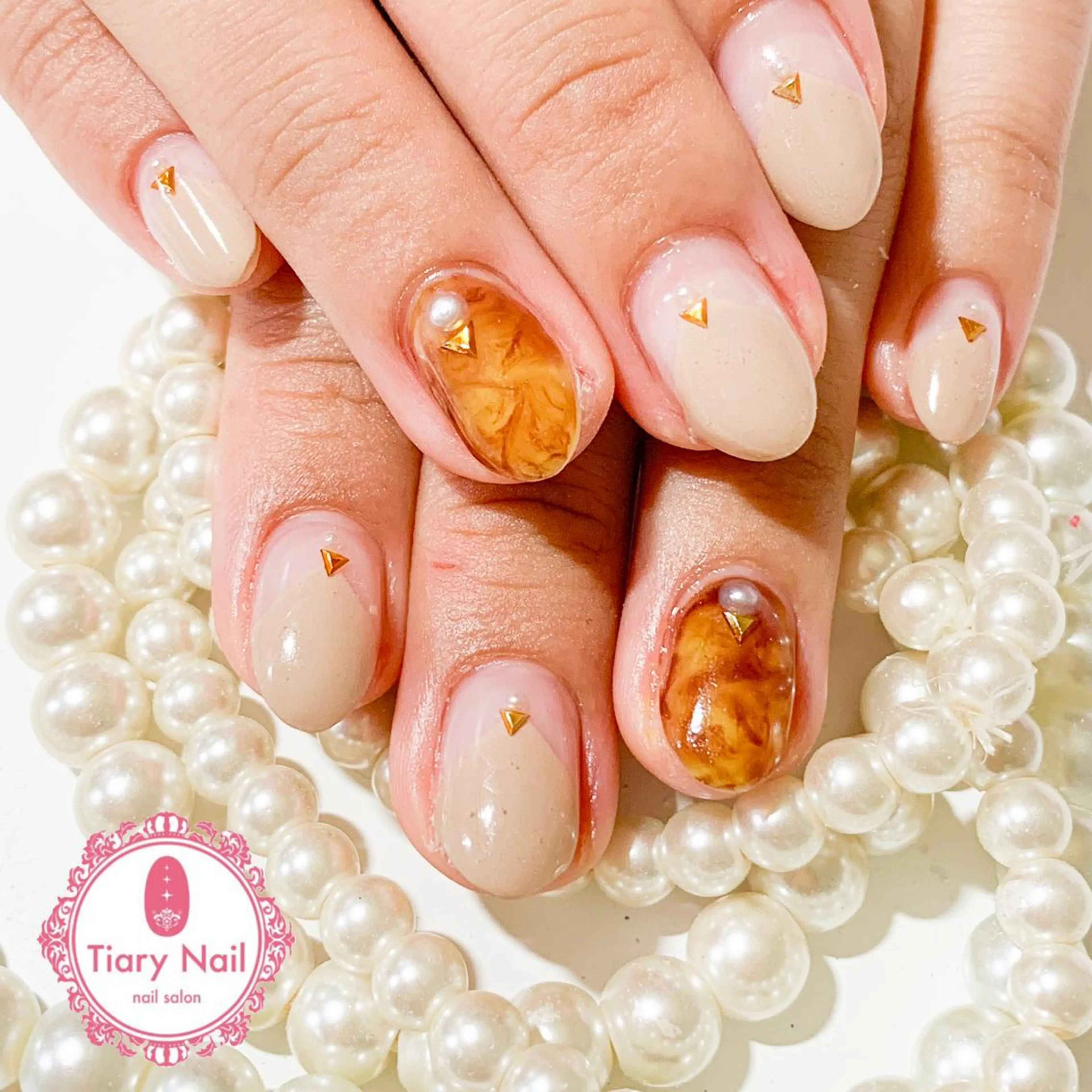 ネイル ハンドネイル 💗🪽Tiary Nail🪽💗のネイルデザイン