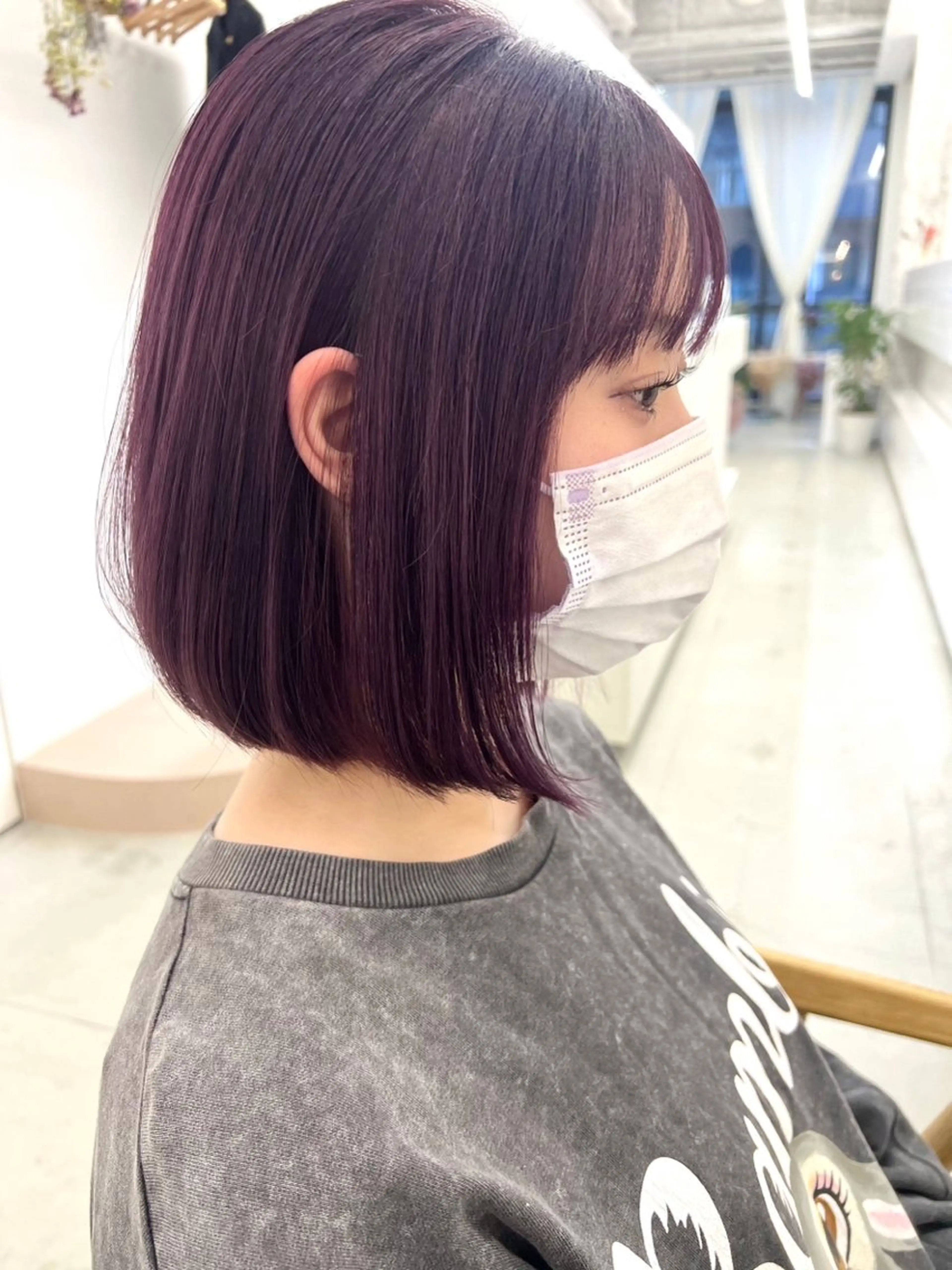 カラー ラベンダーカラー ヘアカラー トリートメント NIKO/名古屋/ 伏見/花屋併設のヘアスタイル