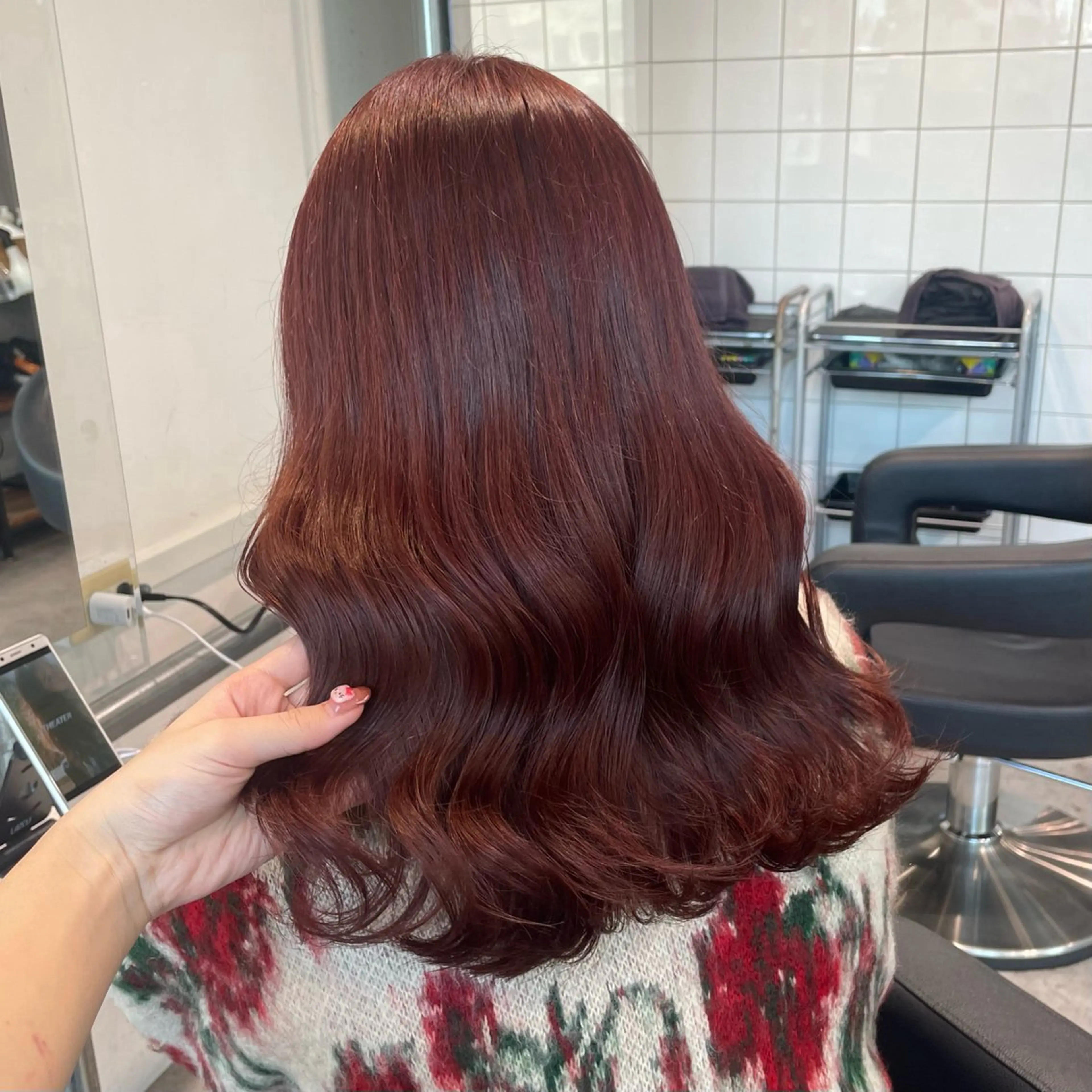 ミディアム ヘアカラー 盛れる暖色🎀ガーリ ーヘア🎀きっかのヘアスタイル