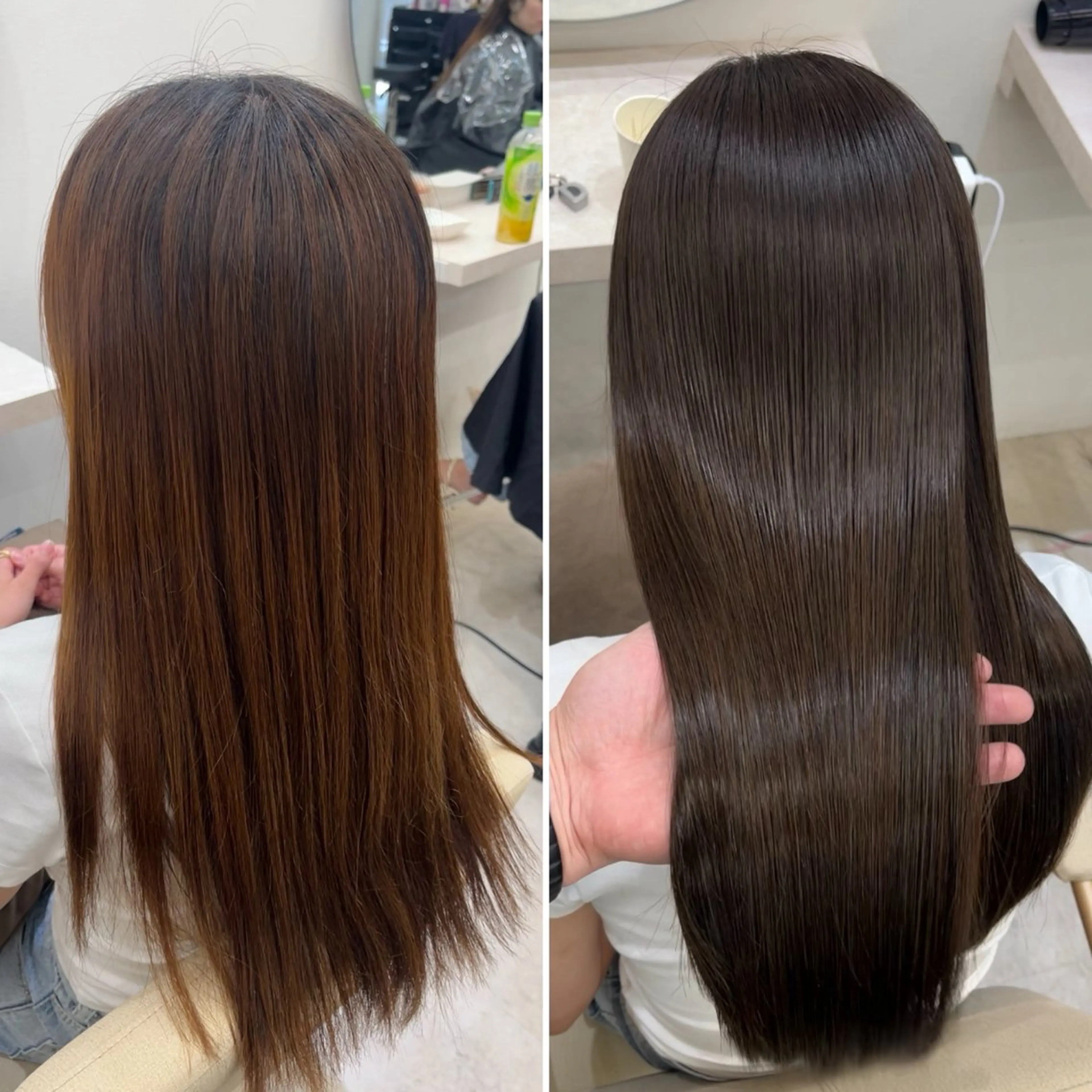 ロング カット ヘアカラー トリートメント 【髪質改善】縮毛矯正 /core梅田/西尾のヘアスタイル