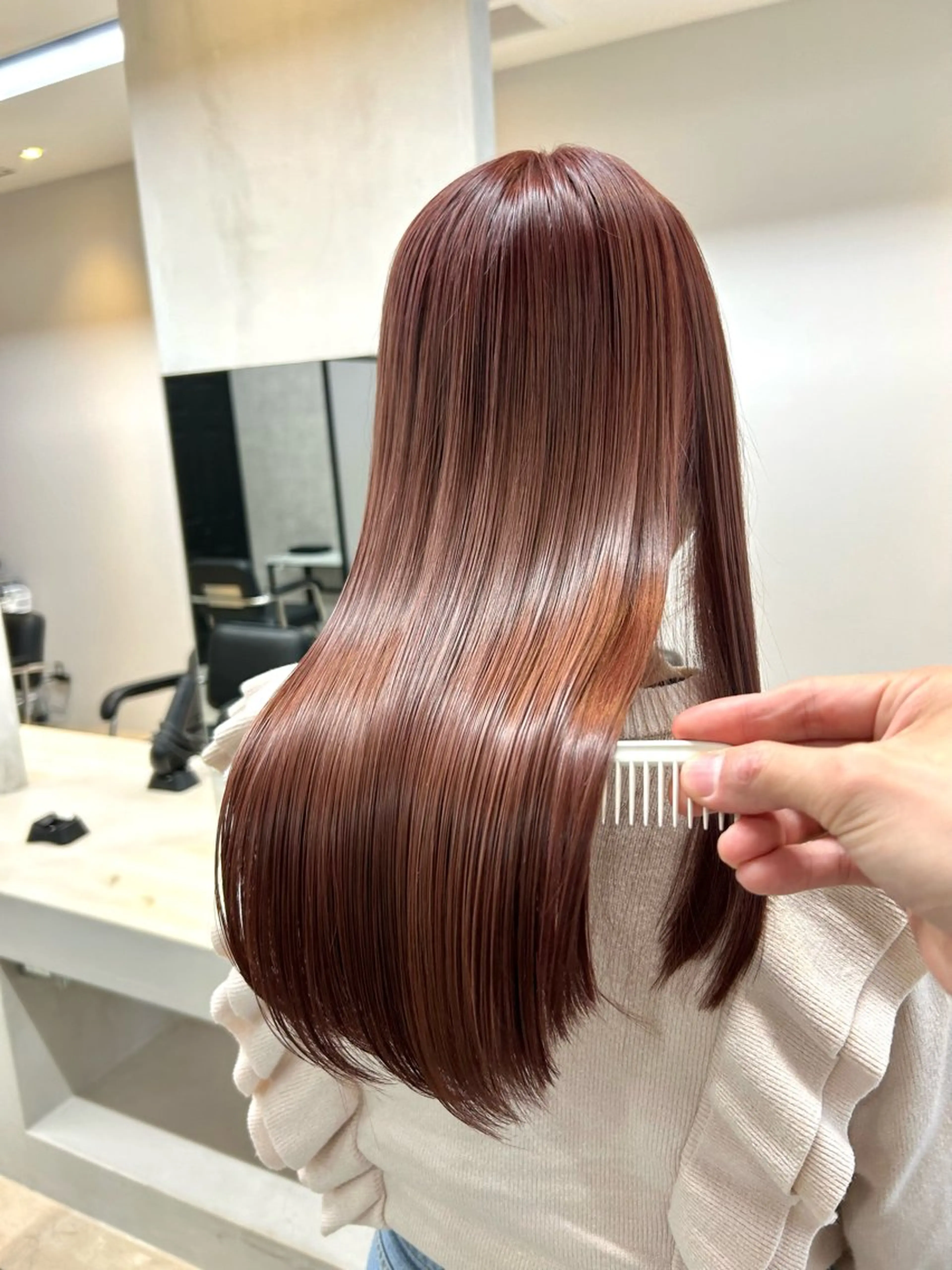 セミロング カラー カット トリートメント mood tatemachiのヘアスタイル