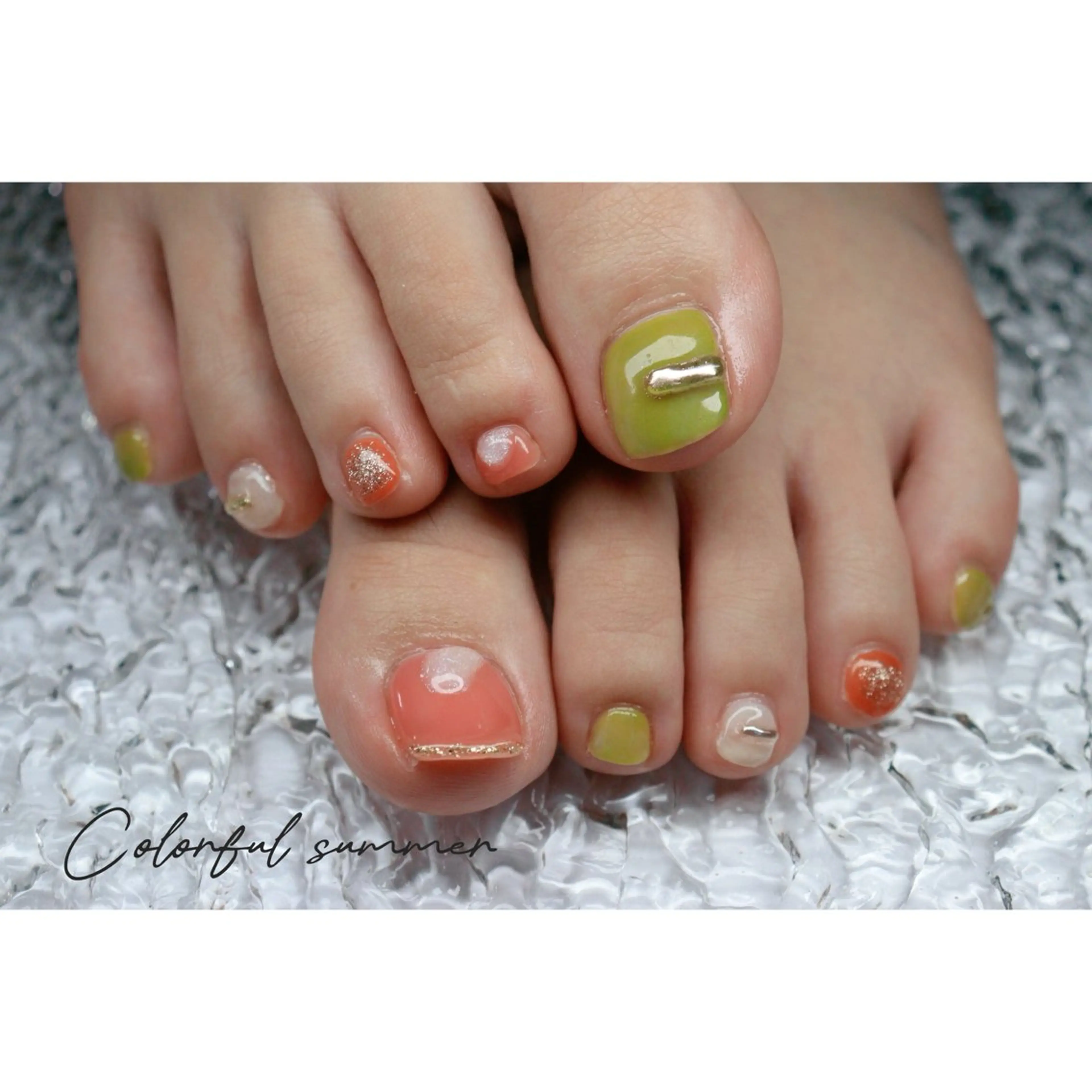 ネイル ガーリー フットネイル mapple nailのネイルデザイン