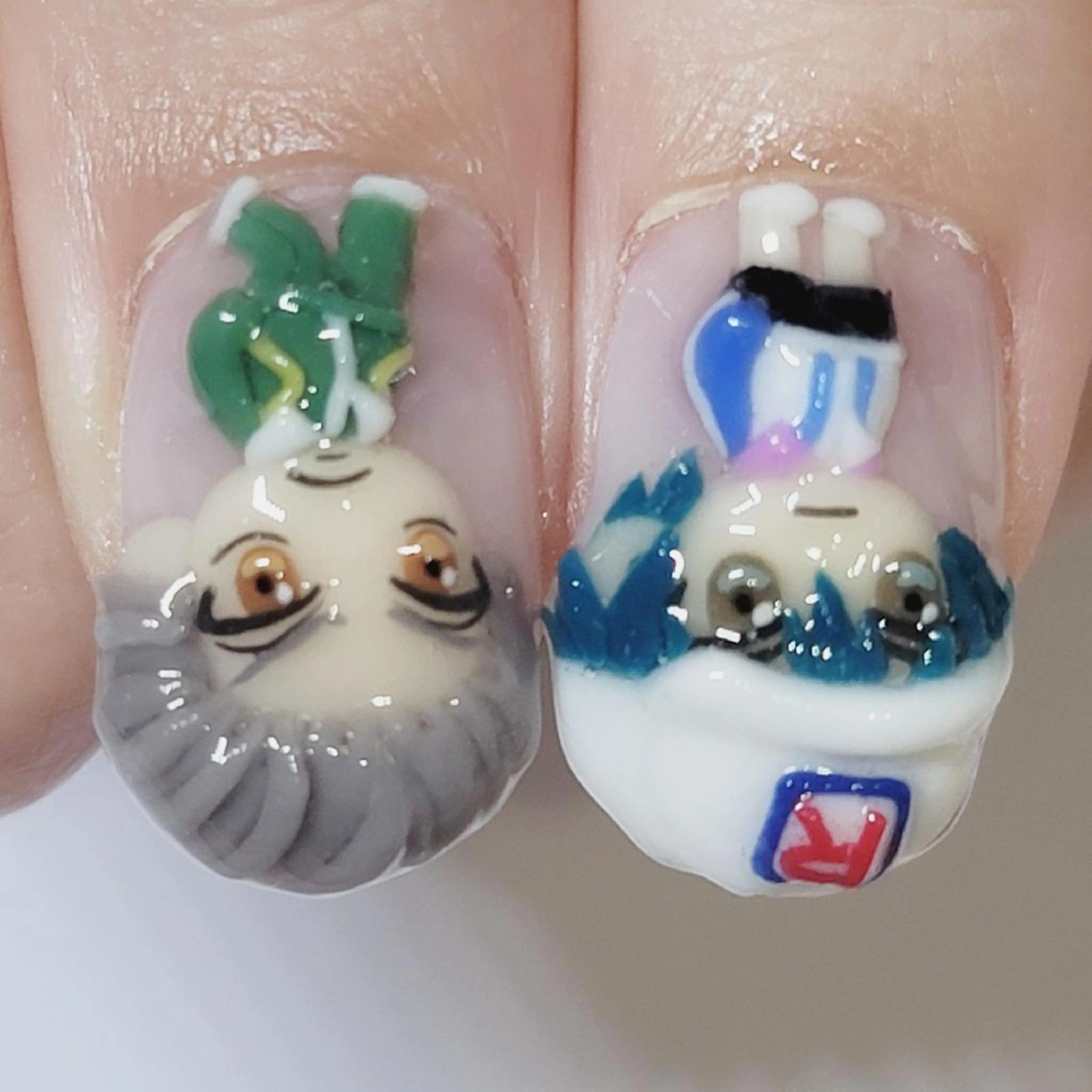 ネイル アートネイル グラデーション グリーン ラメ(グリッター) ハンドネイル よしだ ひろきのネイルデザイン