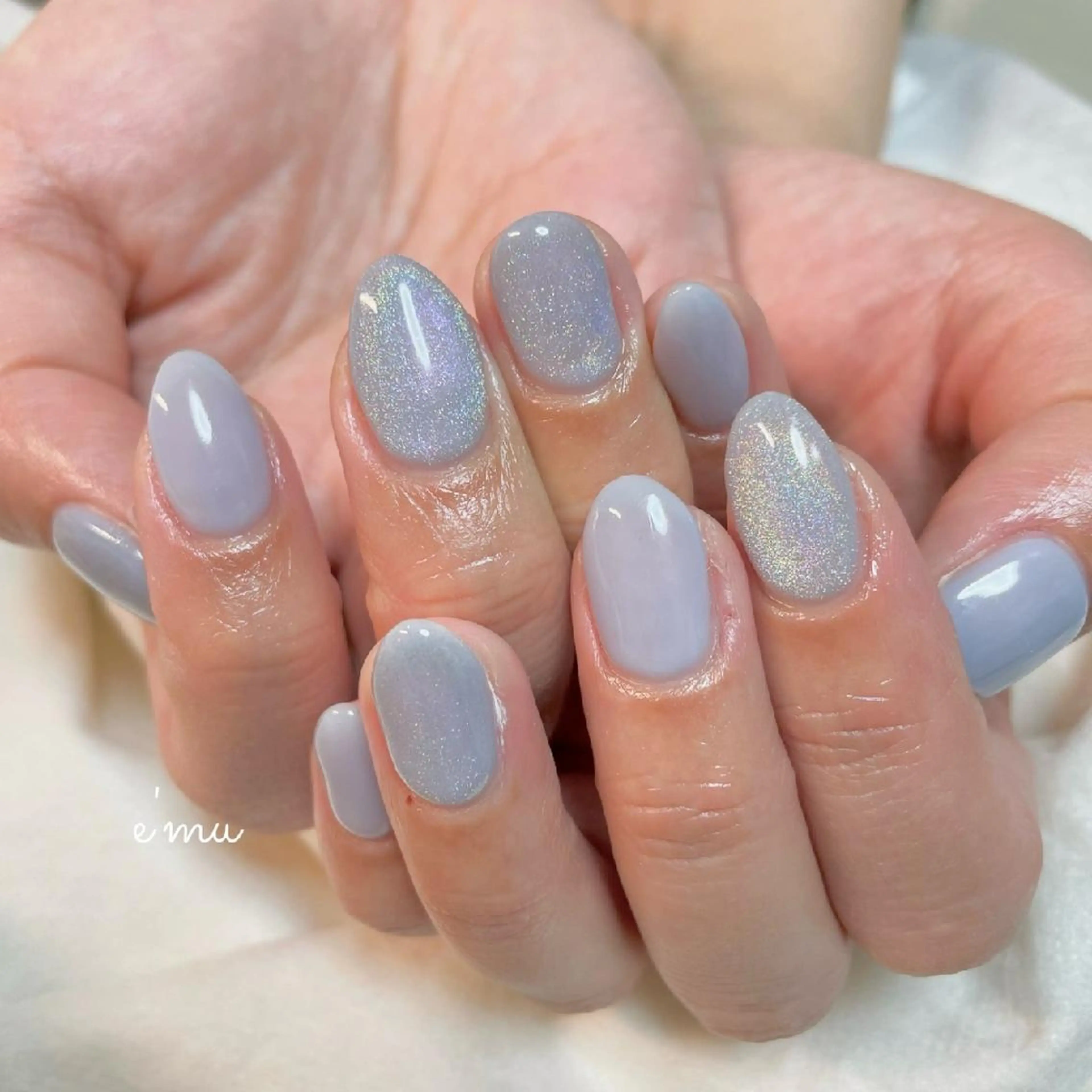 ネイル マグネットネイル ワンカラーネイル ハンドネイル nail salon e'mu💐のネイルデザイン