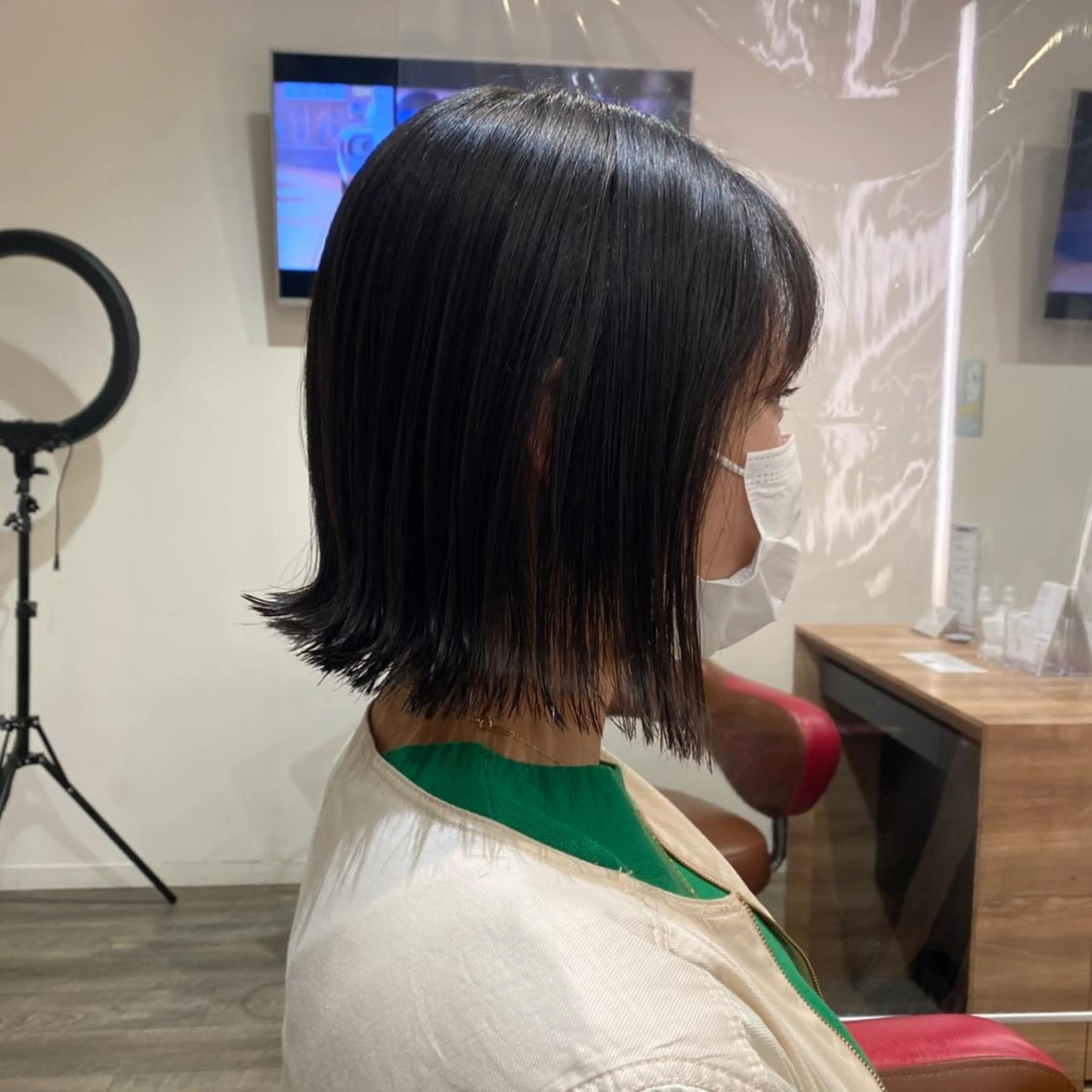ショート アッシュ ボブ 髪質改善 レイヤーカット ショートヘア カット ショート〜ミディアム 喜多司のヘアスタイル