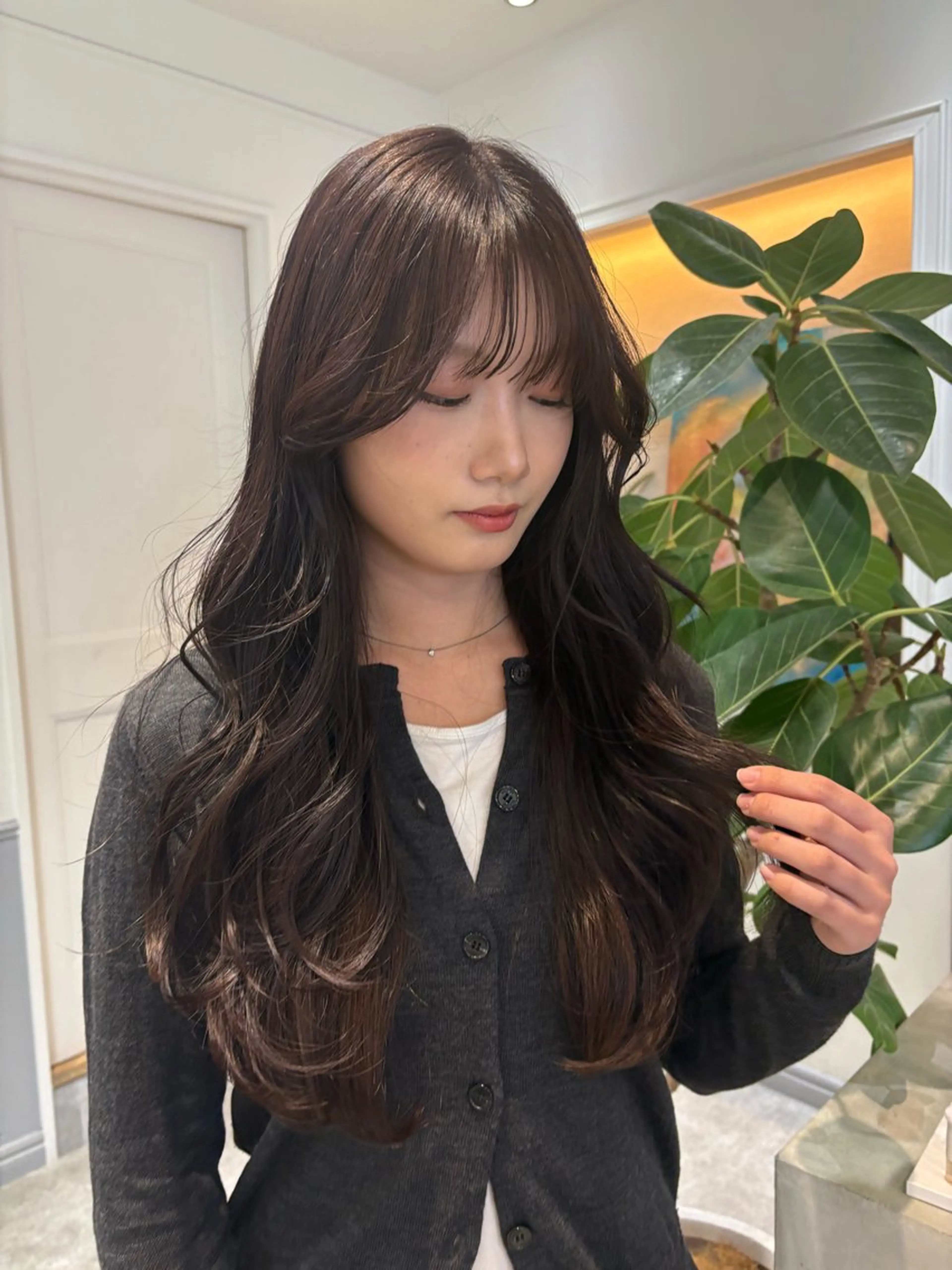 ロング SIKI yuuna モテ韓国ヘア☁️のヘアスタイル