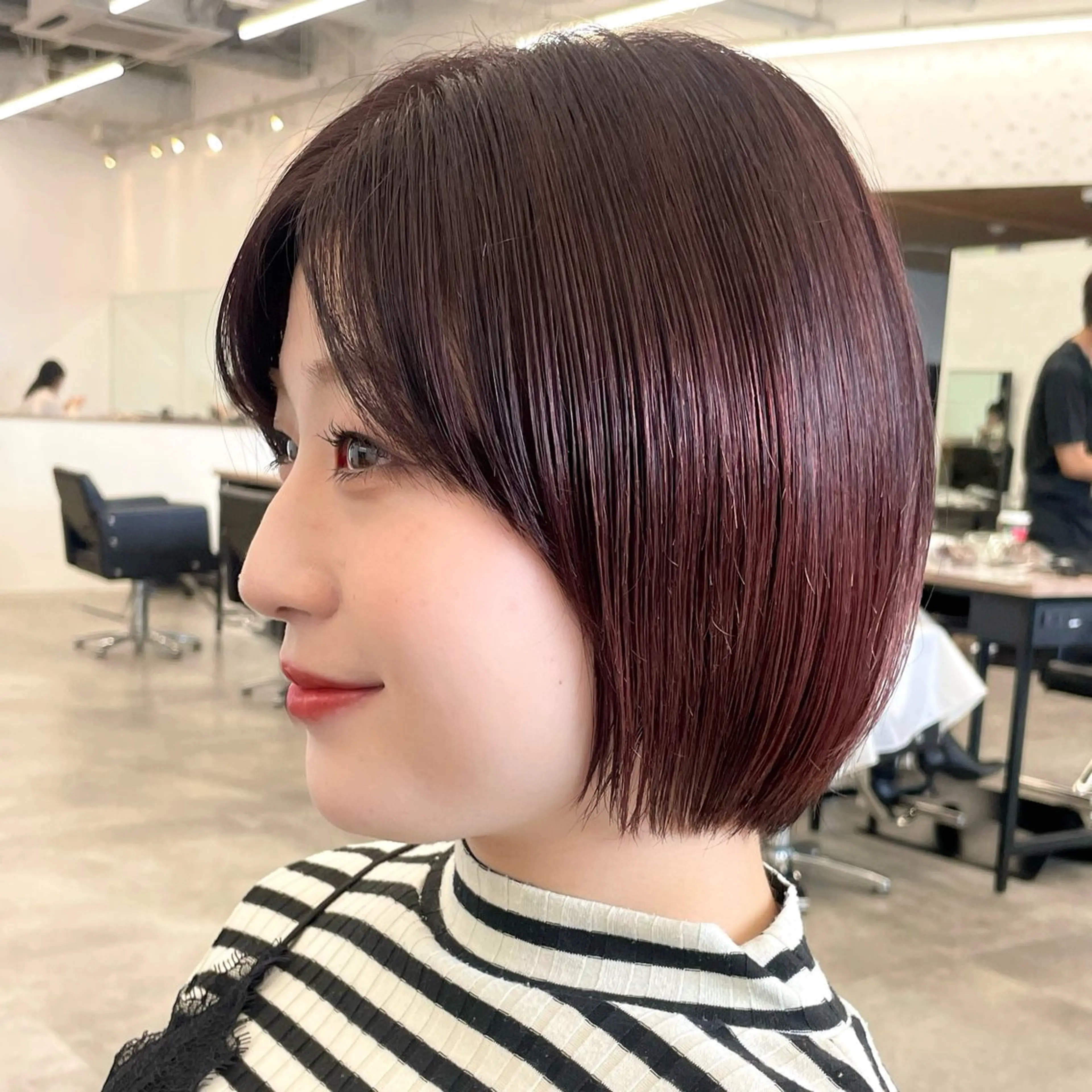 ショート カラー ブリーチ ブリーチなしカラー レッドカラー ボブ/レイヤー/ 艶髪/HANA💗のヘアスタイル