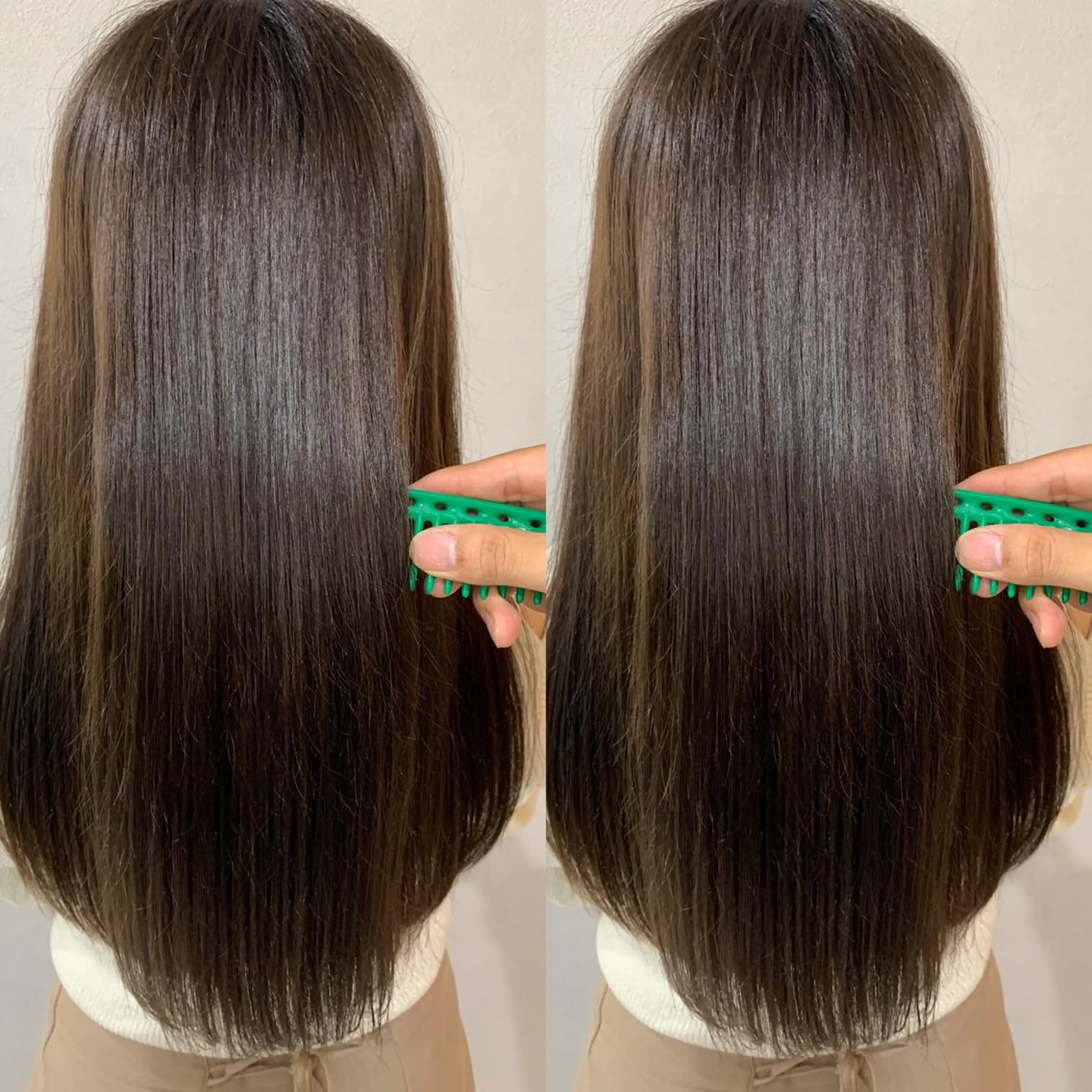 ロング カット トリートメント 髪質改善 貸切サロンのヘアスタイル