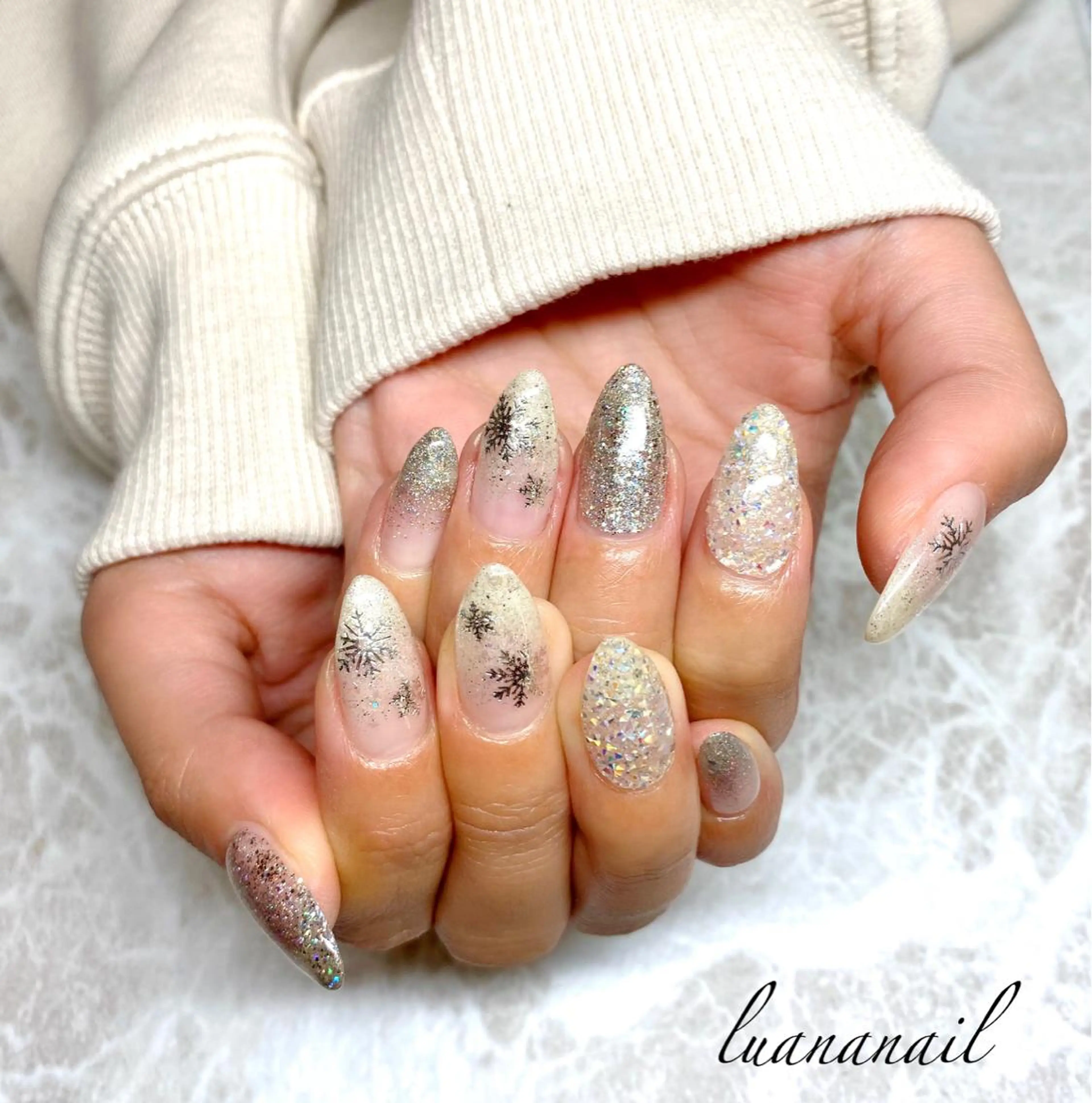 ネイル ホワイト luana nailのネイルデザイン