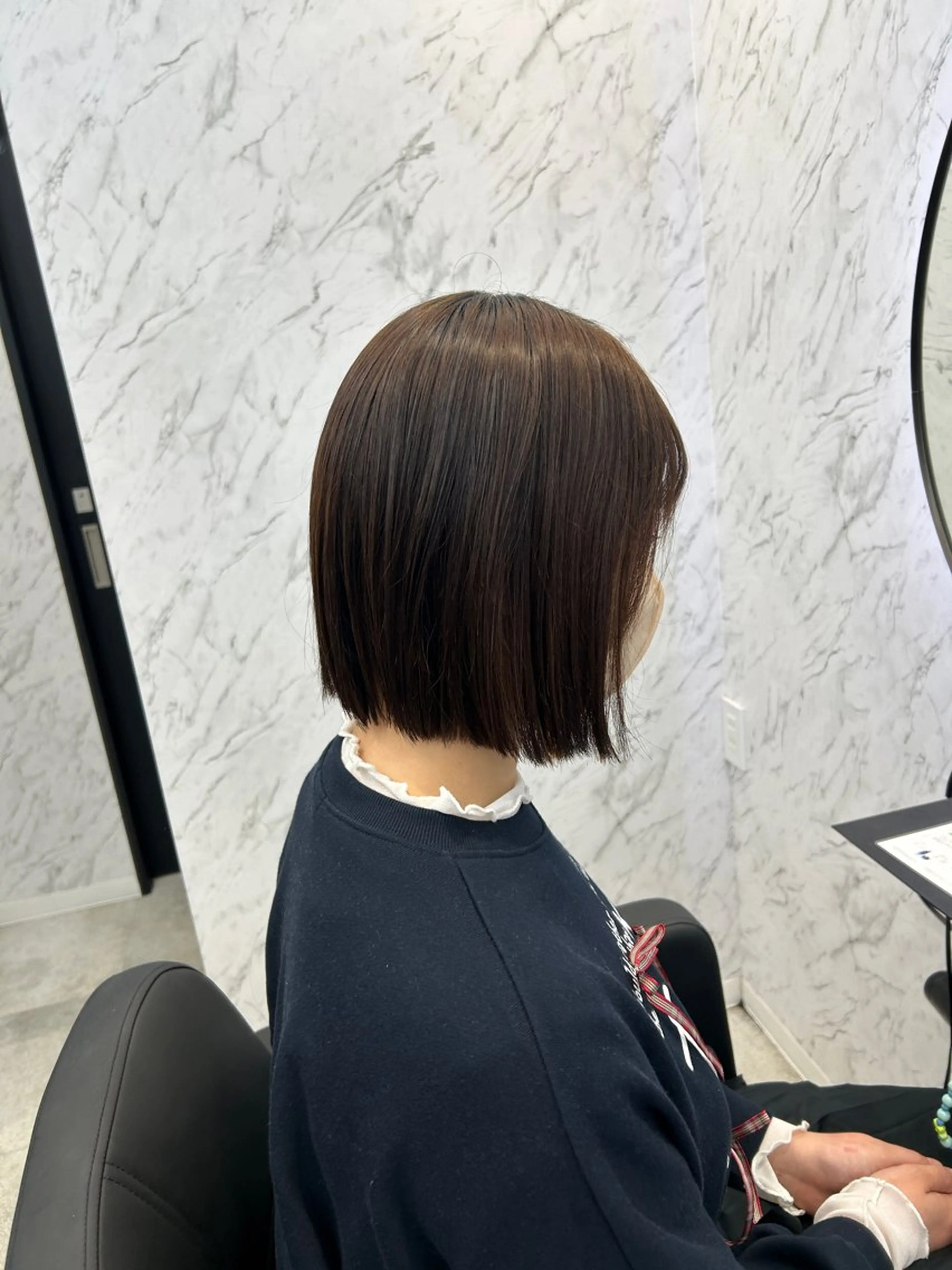ミディアム ボブ カット 韓国艶カラー 🇰🇷💎MIUのヘアスタイル