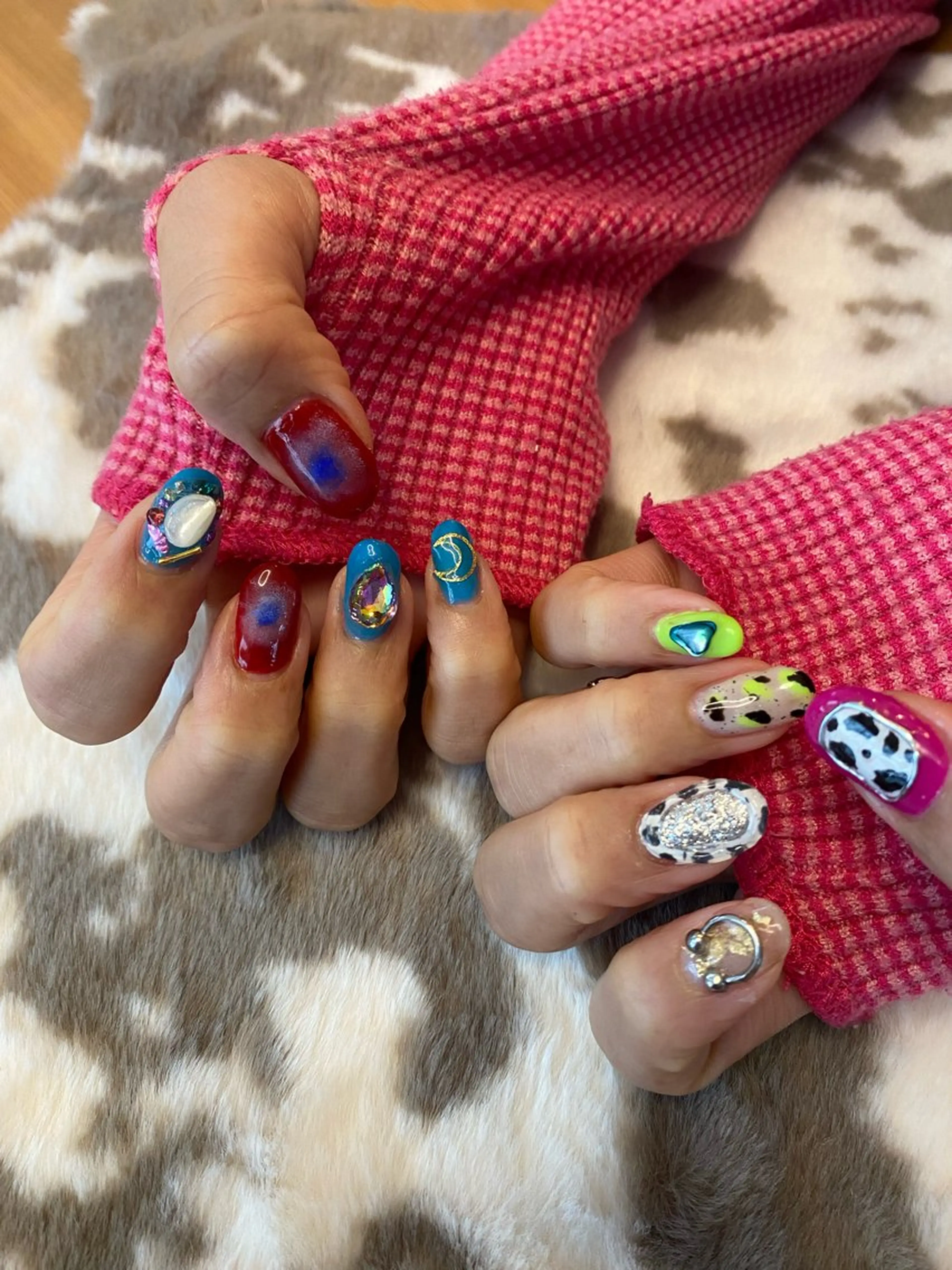 ネイル アニマル柄 持ち込み 住宅街のねいる屋さん R.G  NAILのネイルデザイン