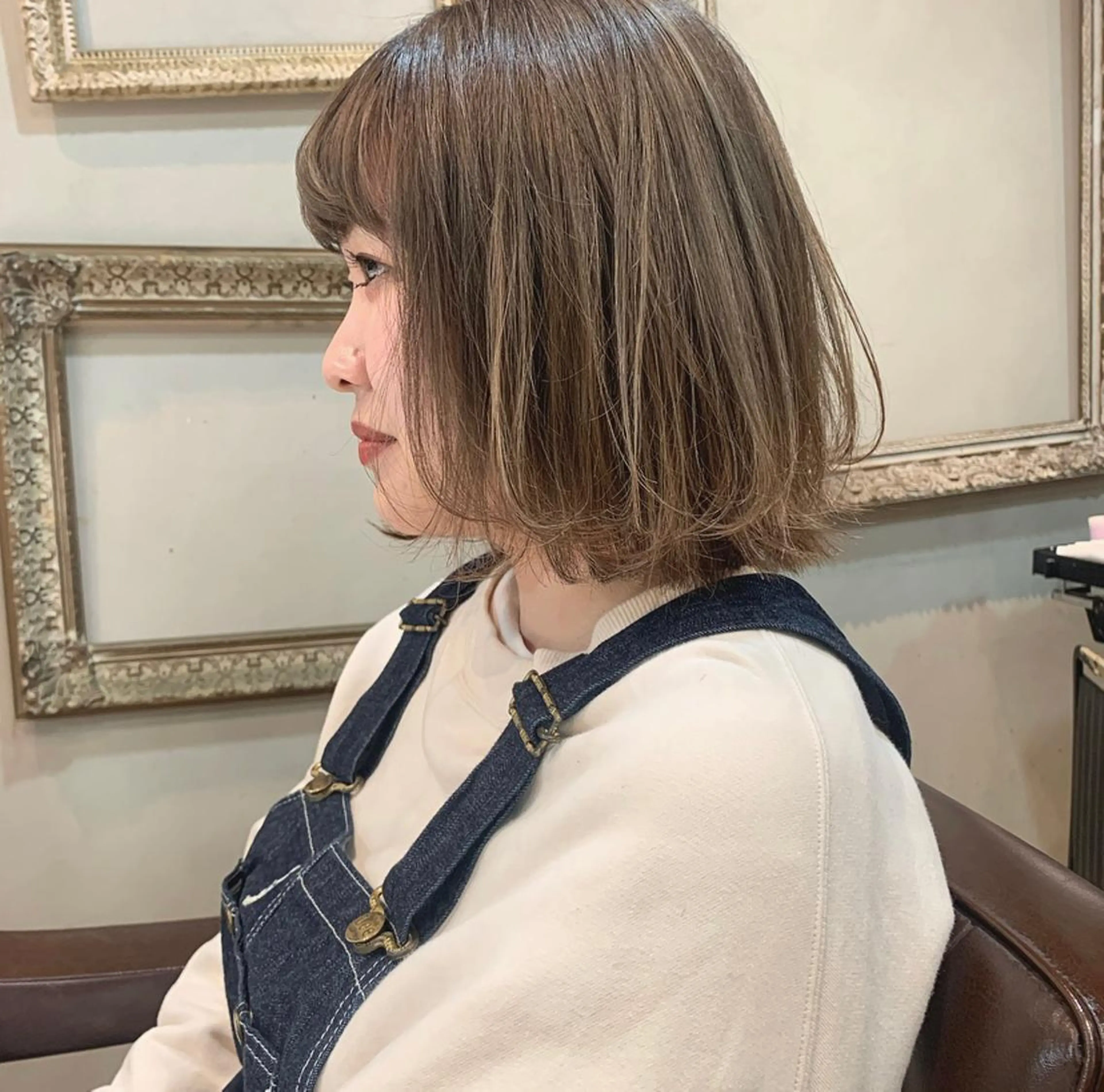 ミディアム カラー ベージュカラー ハイライトカラー ハイライト ヘアカラー ベージュ🤎透明感 カラー🤎anriのヘアスタイル