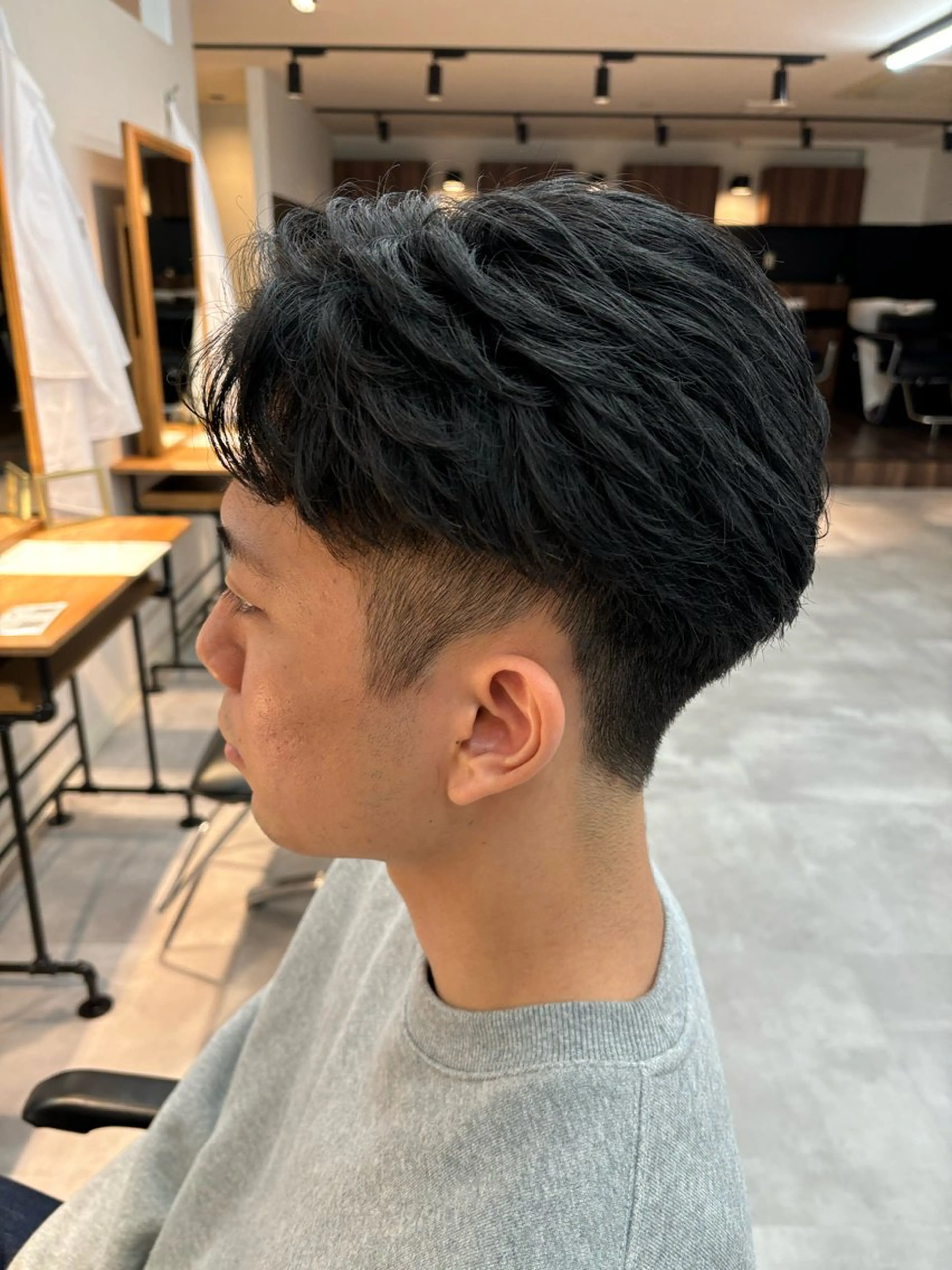 メンズ メンズ就活ヘア カット 保立/メンズカット 千葉駅フェザーパーマのヘアスタイル