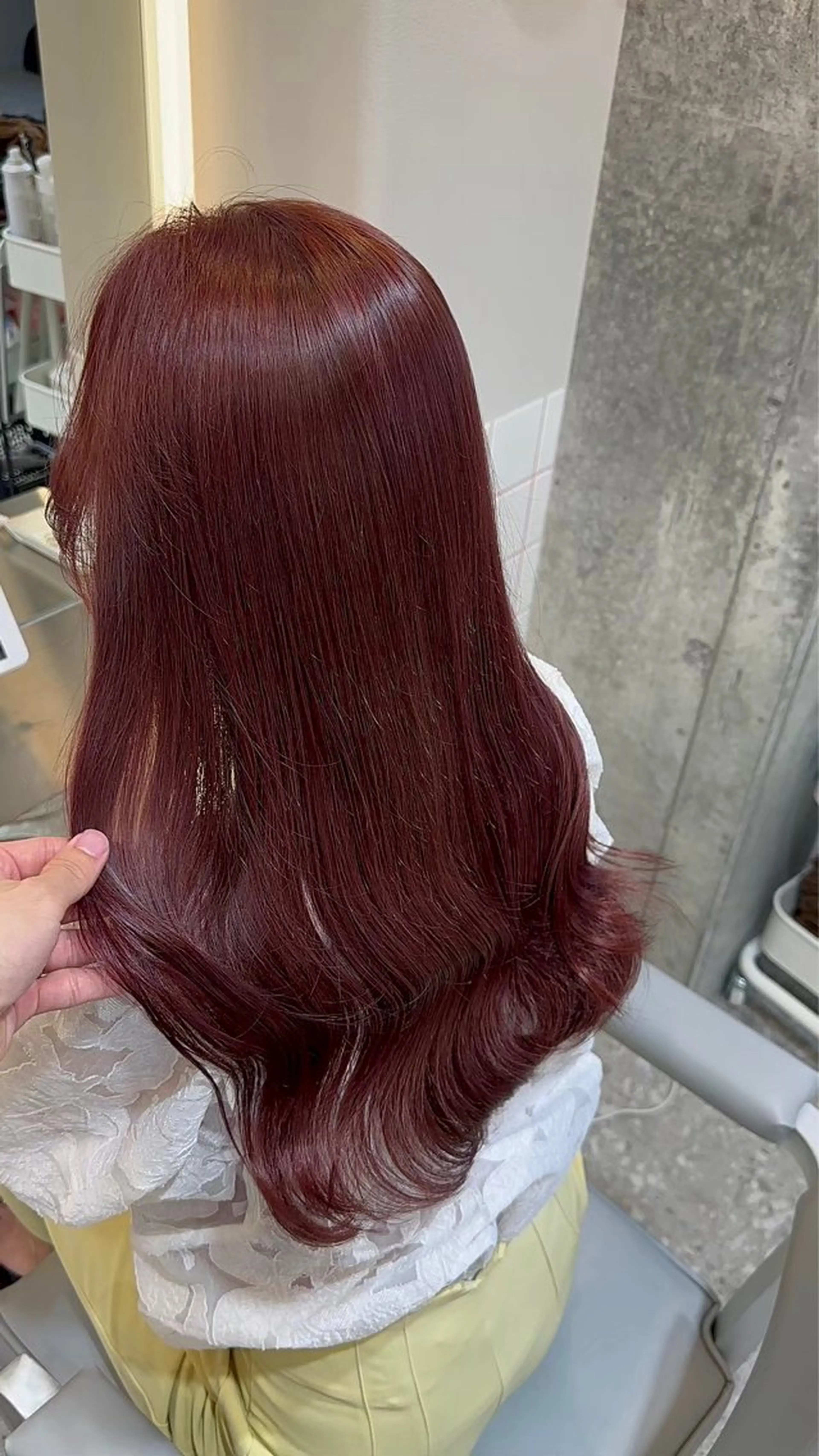 ロング カラー パーマ ヘアアレンジ ブリーチ ダブルカラー 韓国風ヘア 縮毛矯正 韓国/ワンホン/新宿 レイヤーリョウヤのヘアスタイル