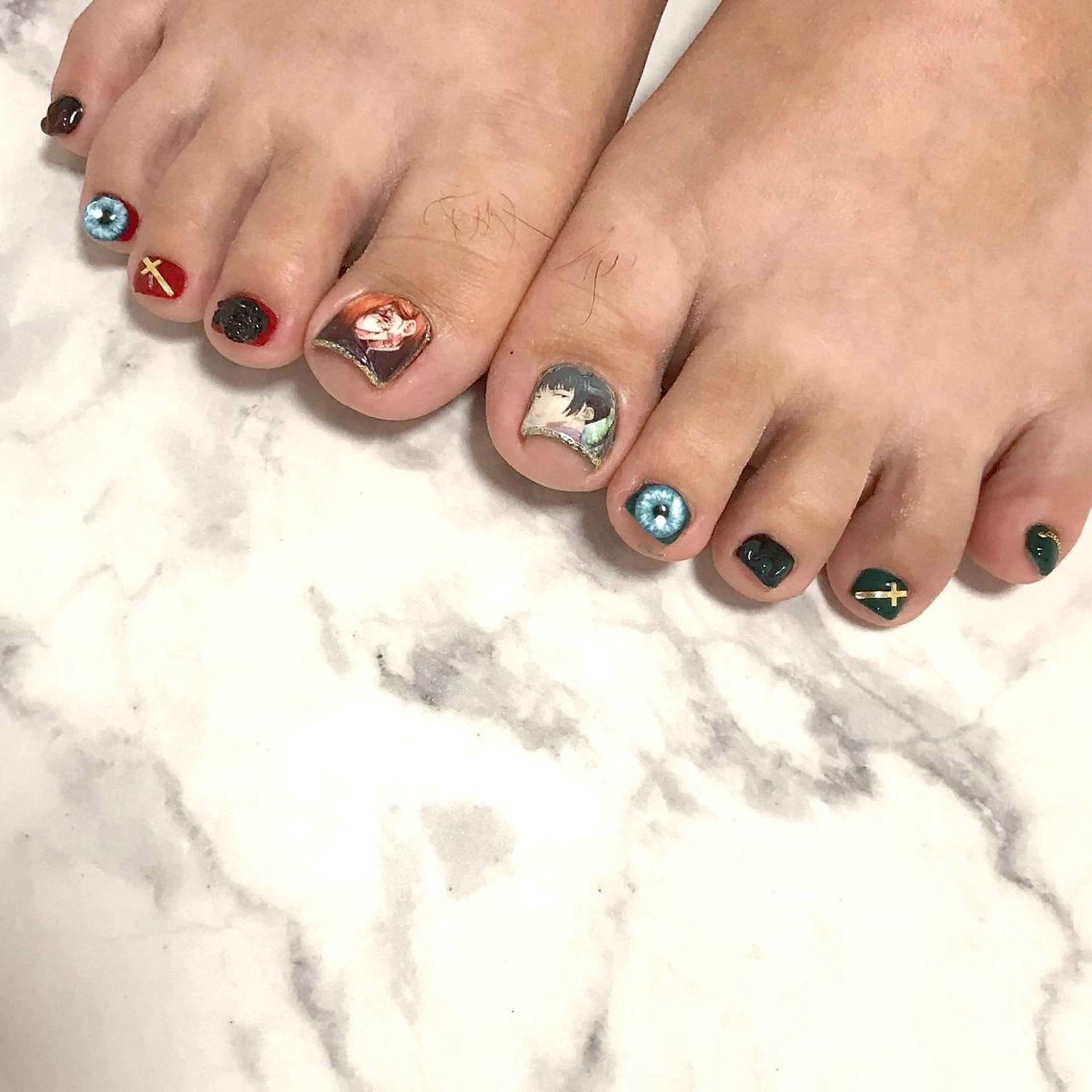 ネイル フットネイル 持ち込み フットネイル ステラ marikominoのネイルデザイン