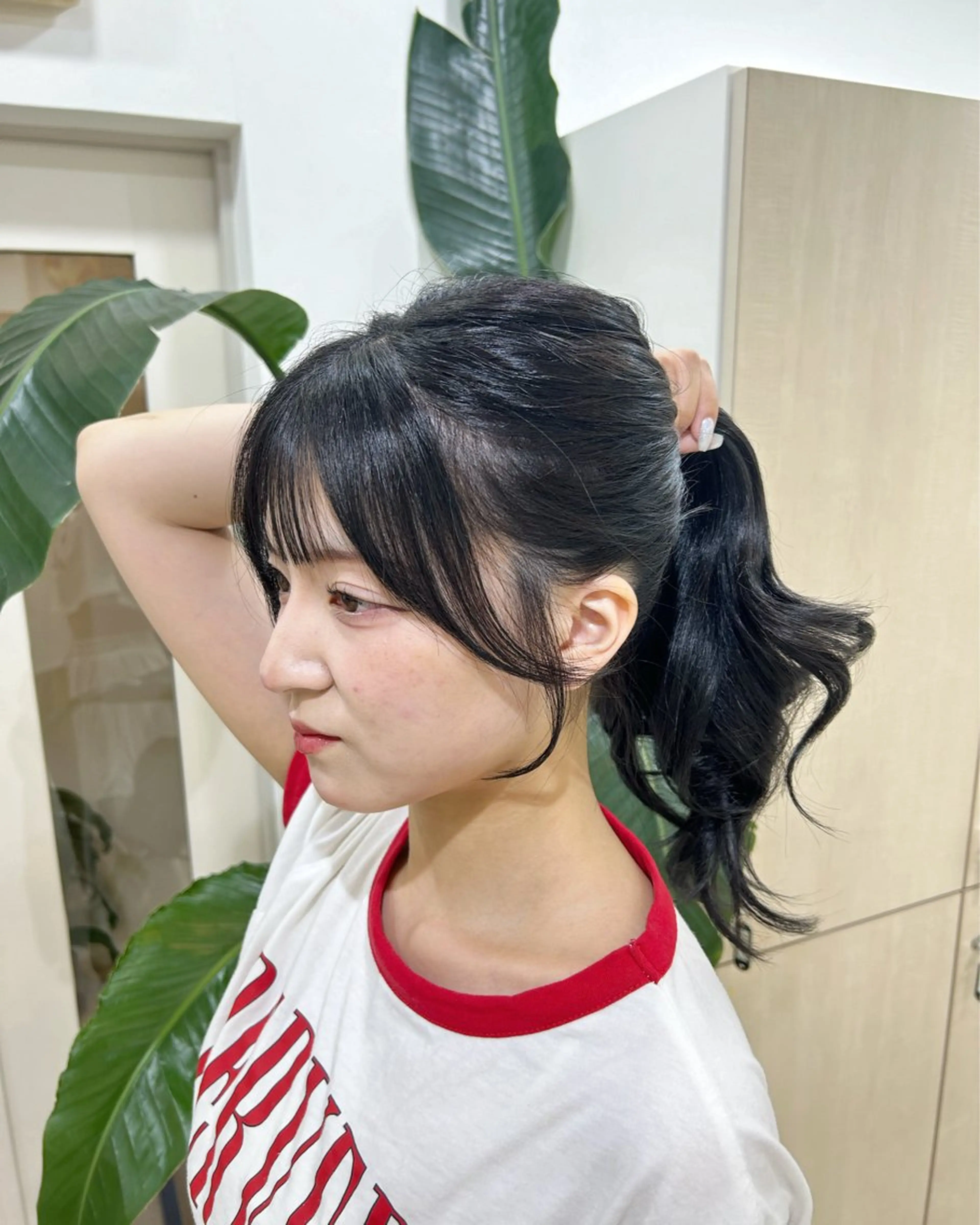 ロング カラー カット ヘアカラー ヘアセット I'S.横浜所属・赤み消しカラー 🍀JUNKIのヘアスタイル