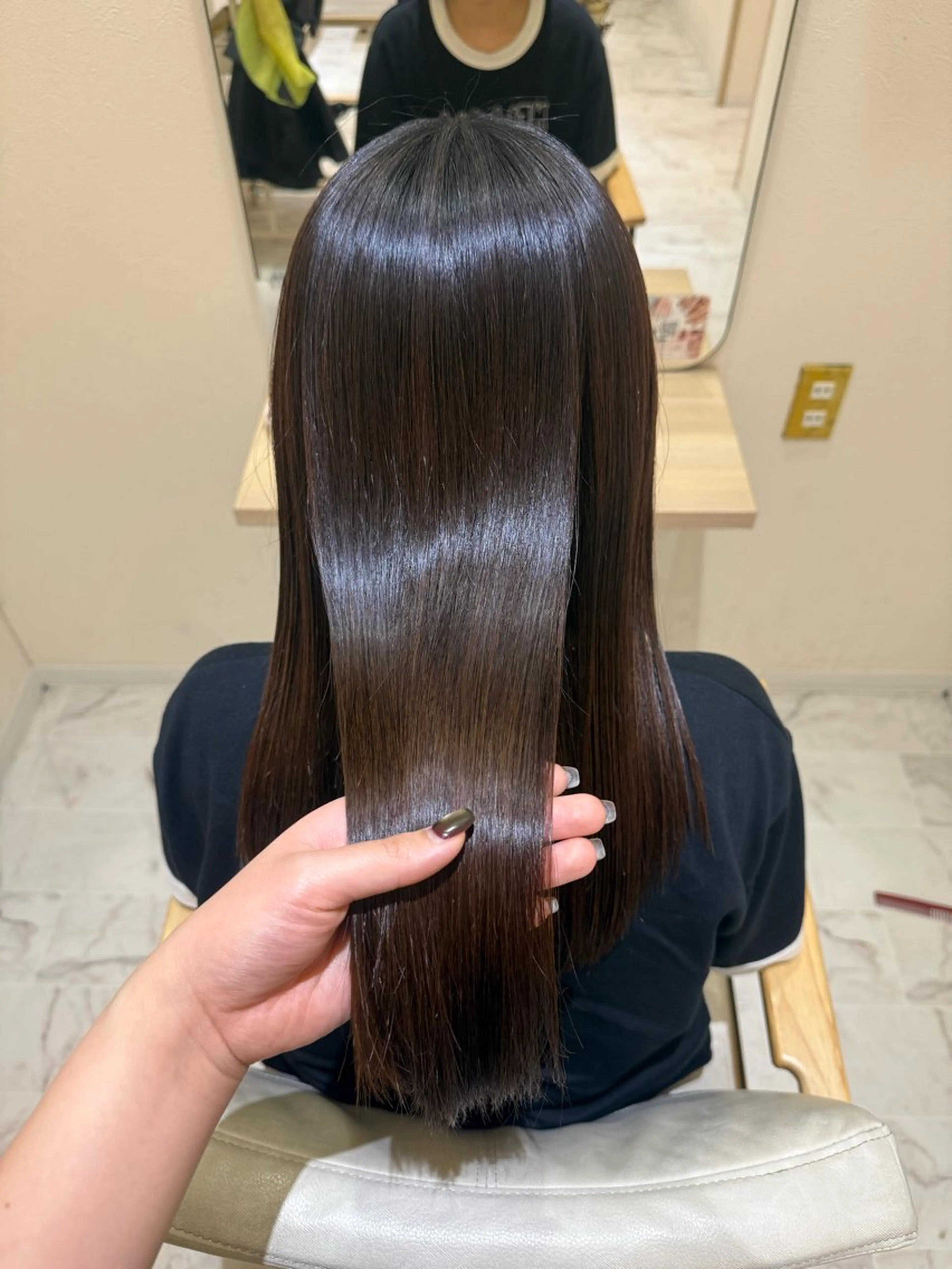 ロング カラー 髪質改善 トリートメント ヘアカラー トリートメント 【ボブ/透明感カラー 】🎀上村美緒🎀のヘアスタイル