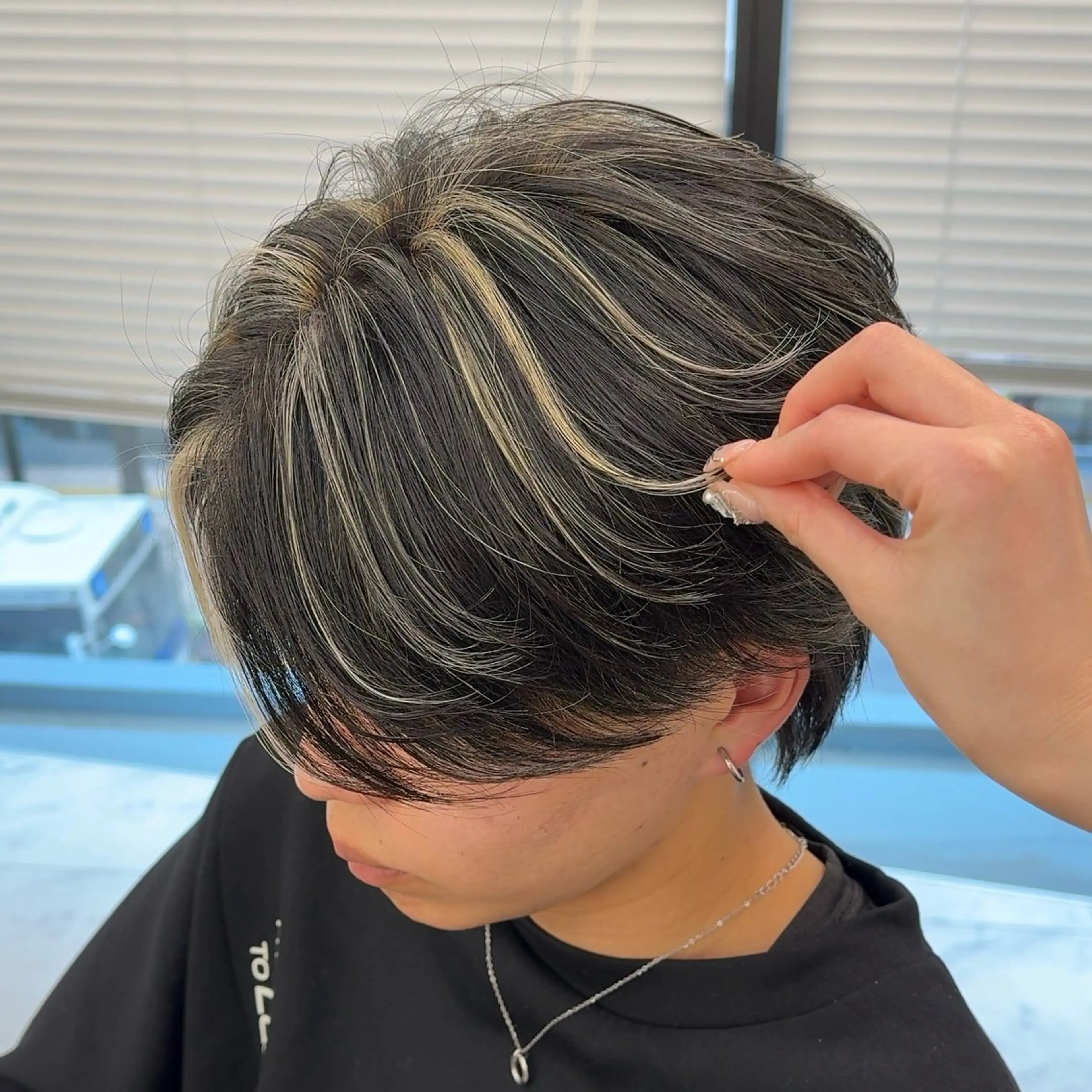 カラー メンズ カット ヘアカラー トリートメント メンズカット ‪‪/メッシュのヘアスタイル