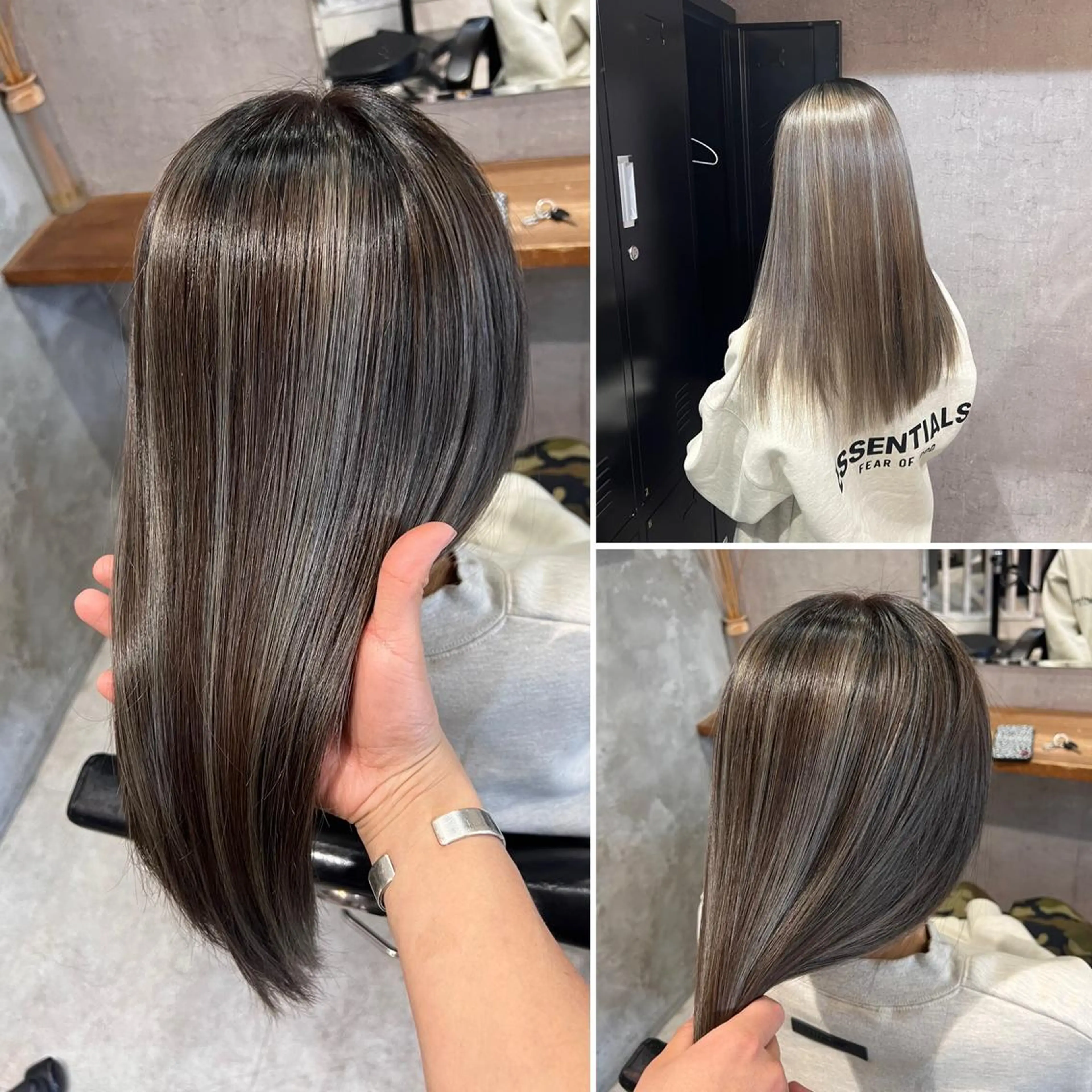 カラー R/🤎 パーマ&ブリーチ🔥のヘアスタイル