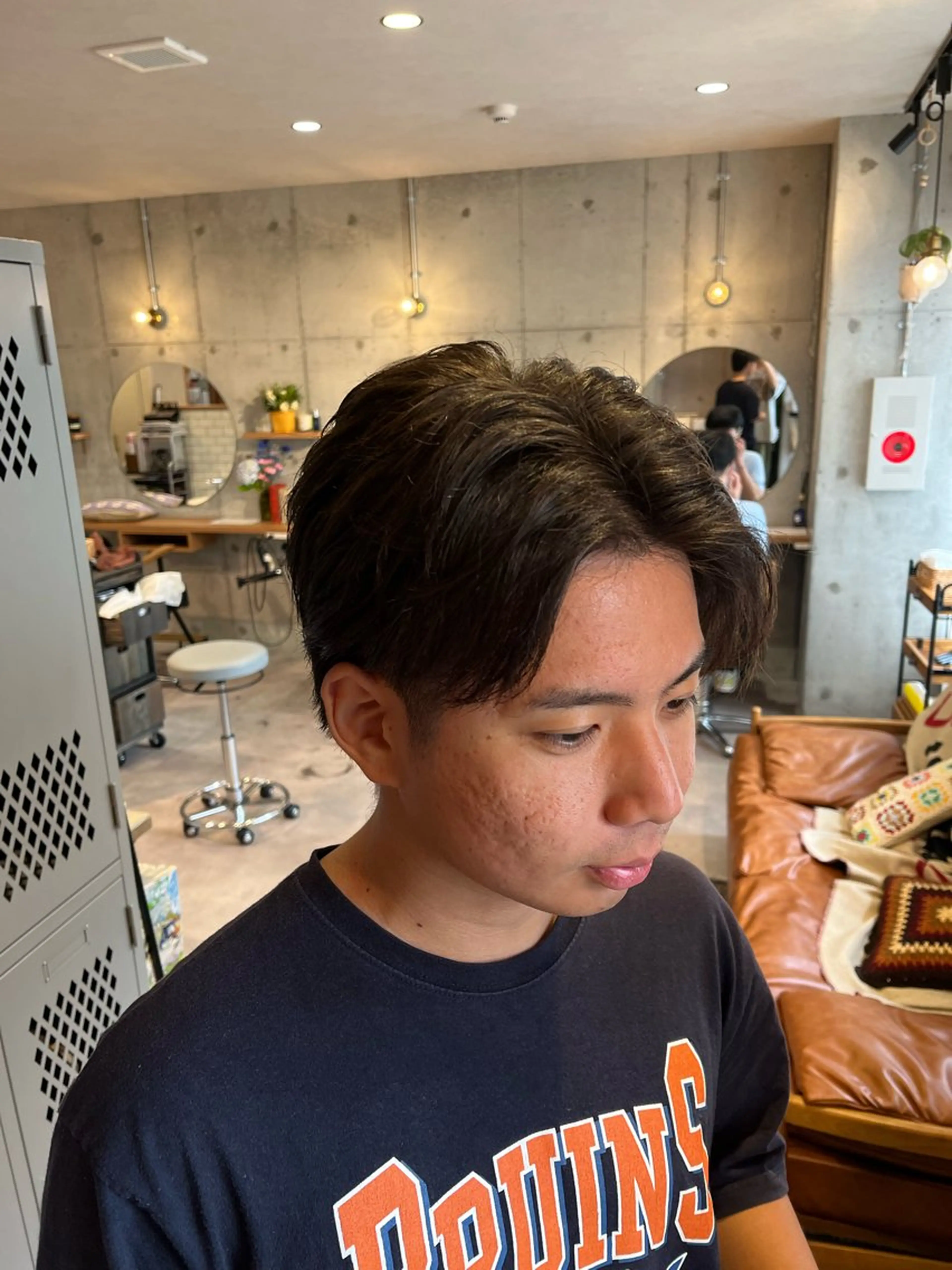 ショート メンズ センターパート カット Lamp所属・🌀メンズパーマ🌀 🐏丸山祐宇🐏のヘアスタイル