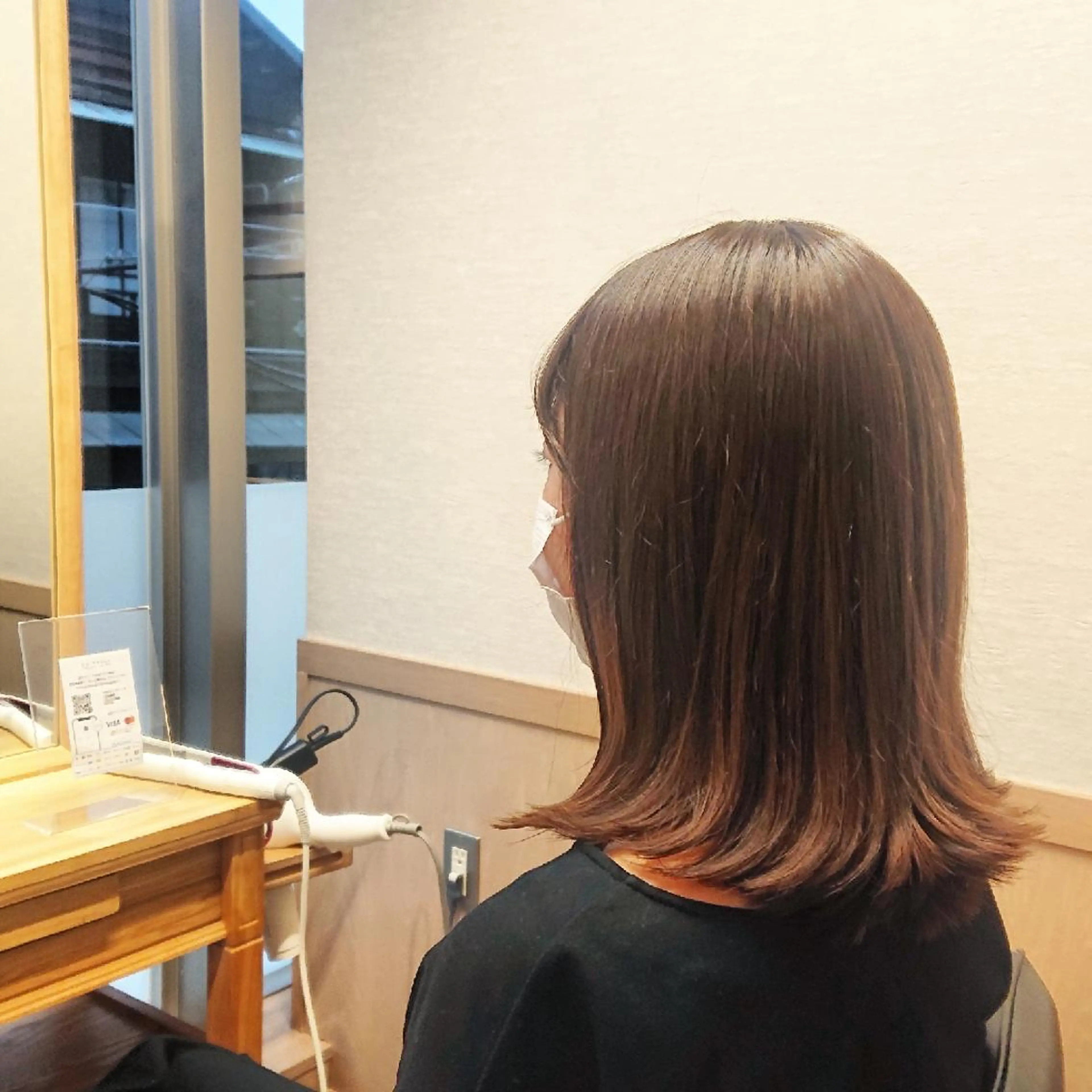 ミディアム カラー ボブレイヤー ボブ レイヤーカット 外ハネヘア GARDEN NEW YORK所属・片浦 常翔のヘアスタイル