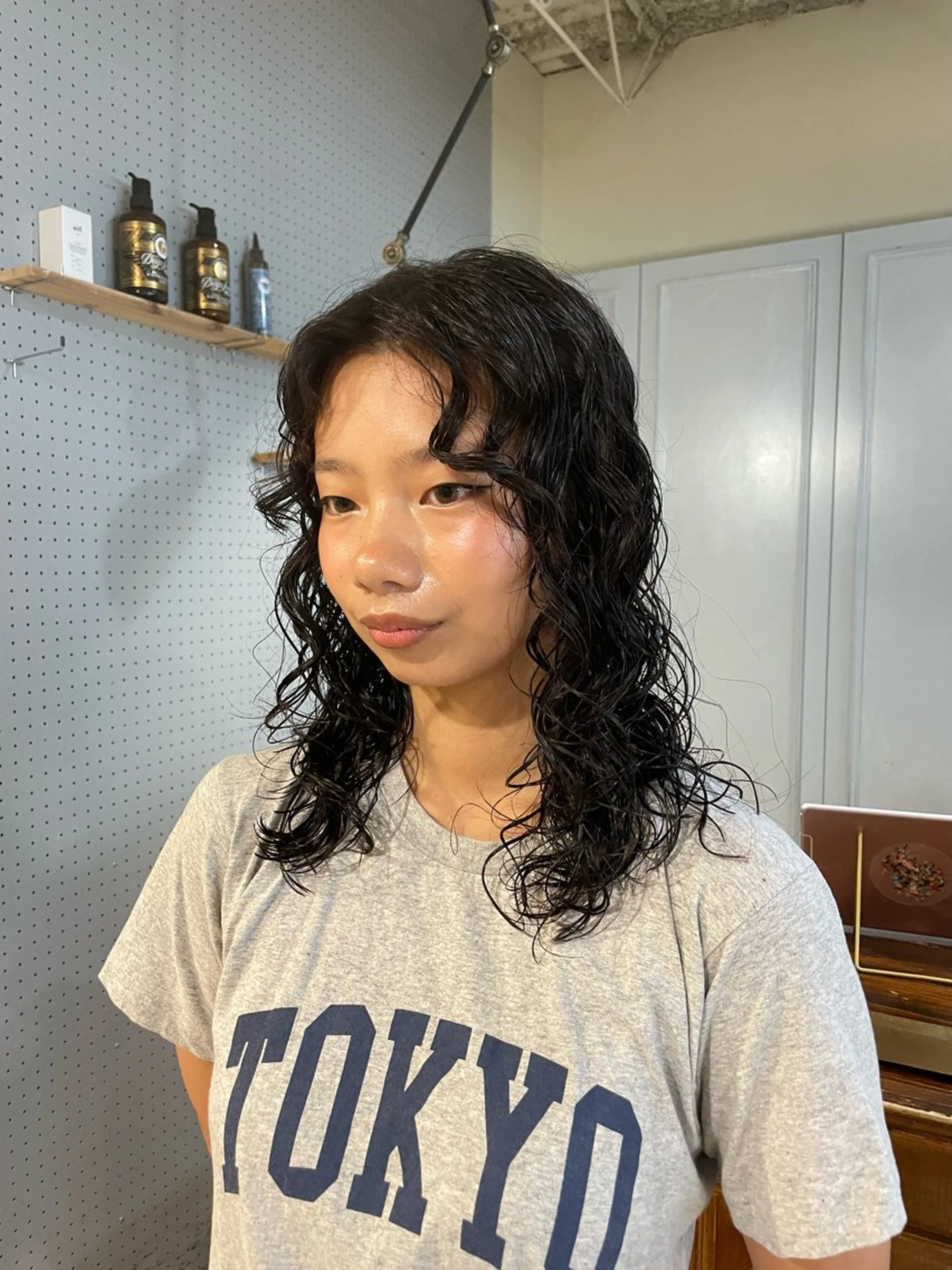 ミディアム パーマ カット パーマ 🤩噂のMr.髪ポジ ティブ®️yu🤩のヘアスタイル
