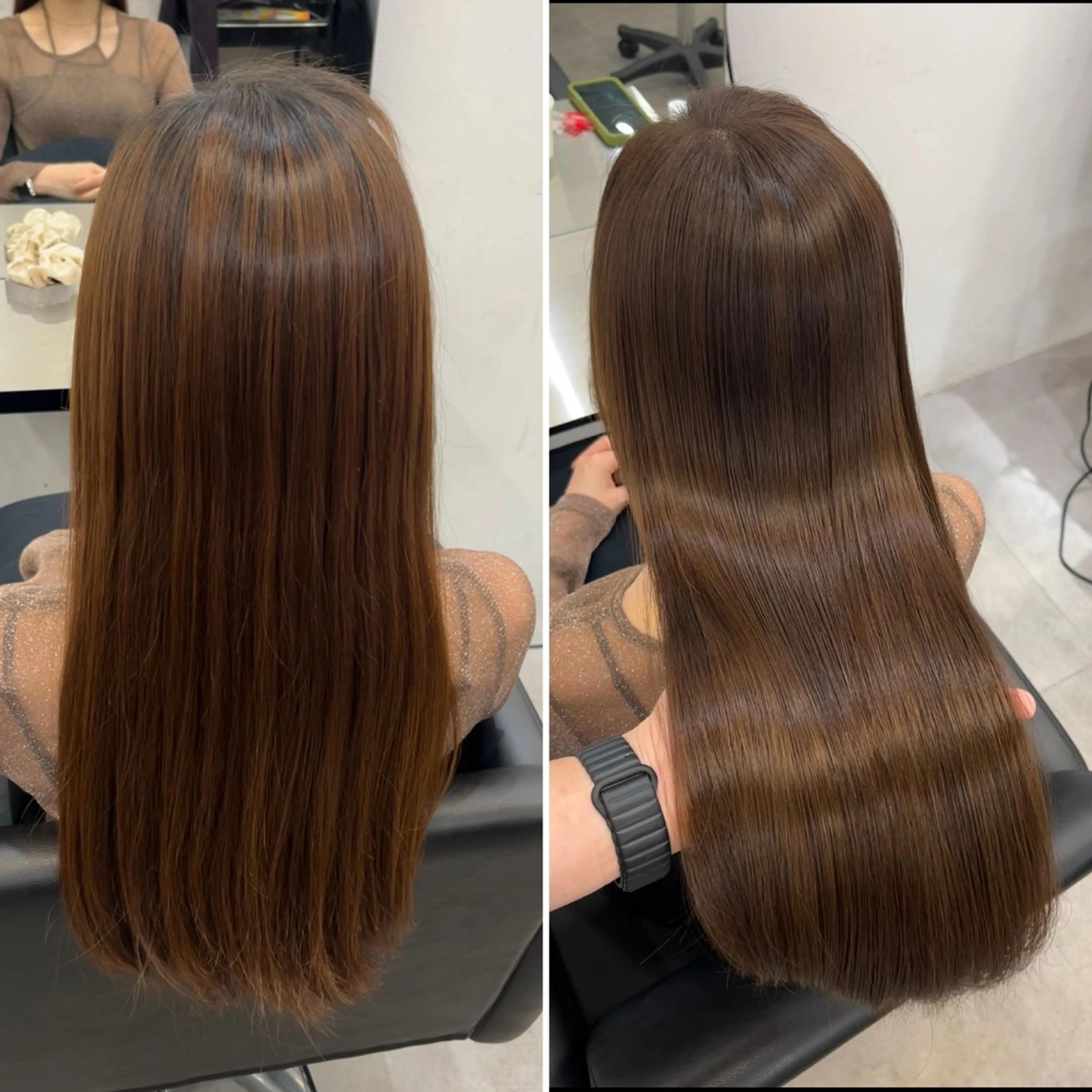 ロング ヘアカラー 縮毛矯正 トリートメント 【髪質改善】縮毛矯正 /core梅田/西尾のヘアスタイル