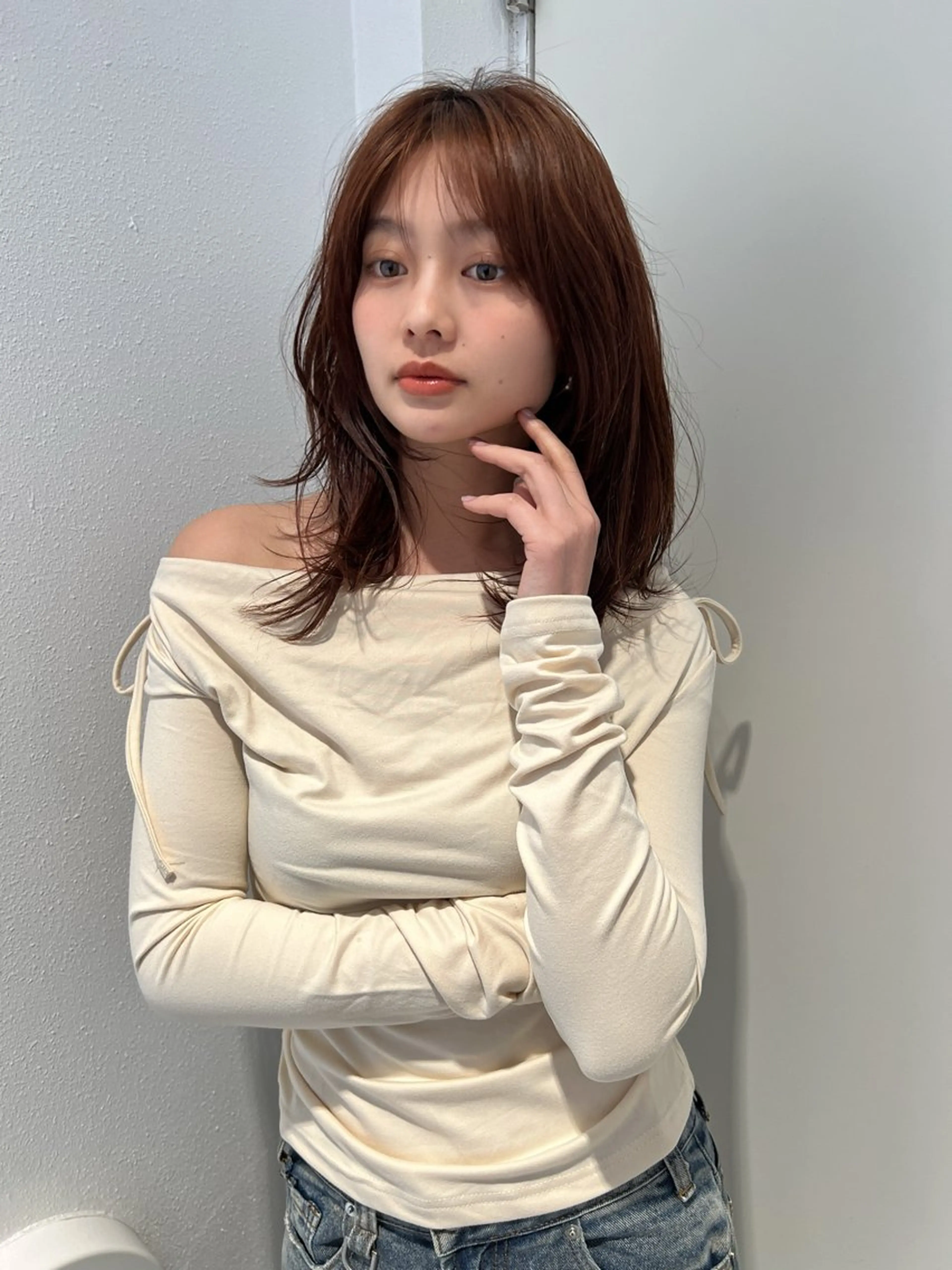 ロング レイヤーカット sand yokohama所属・ほの/ボブ/透明感カ ラー/レイヤーカットのヘアスタイル