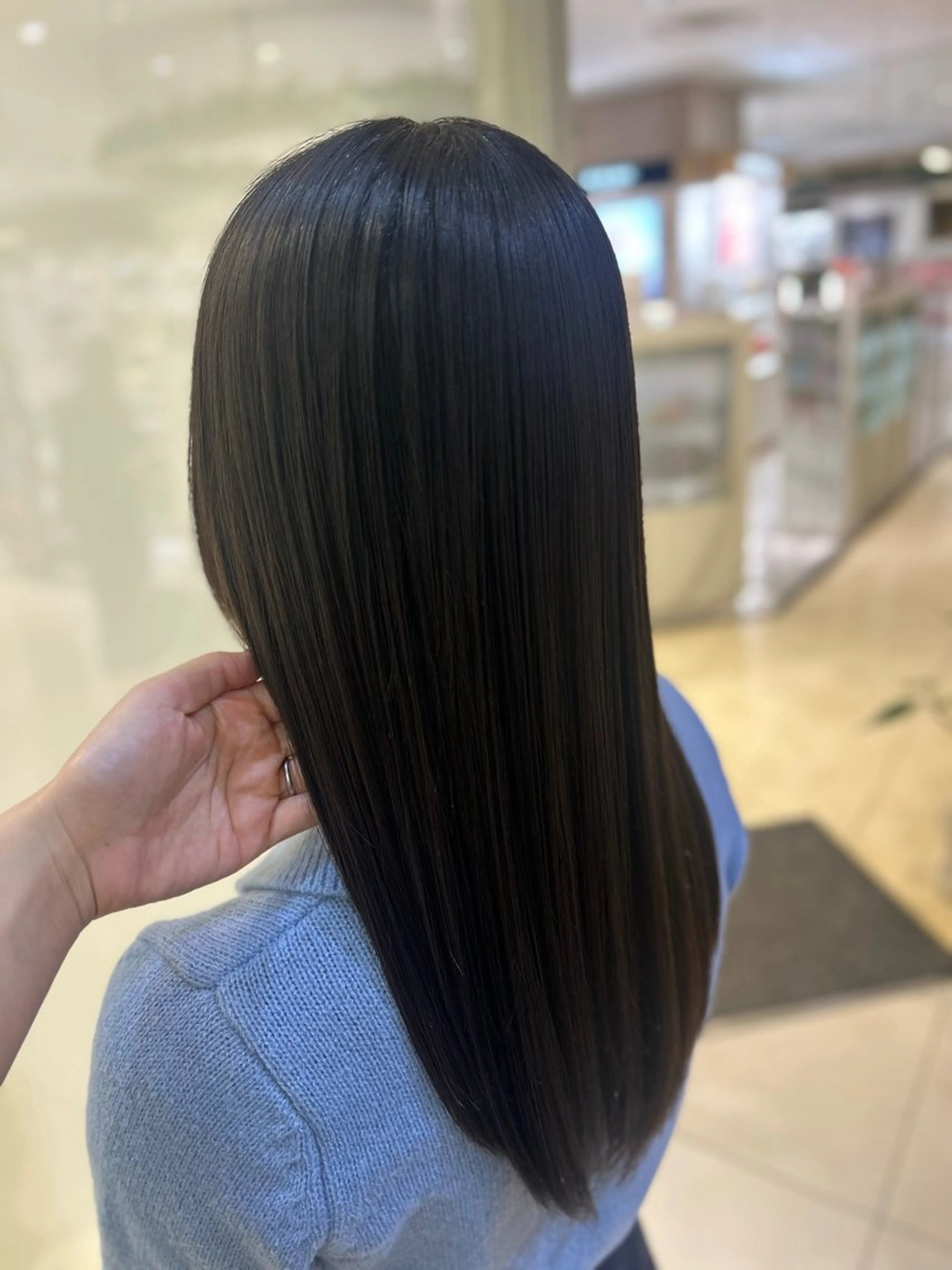 ロング パーマ カット 縮毛矯正 トリートメント 艶質改善/縮毛矯正 ササキナツミのヘアスタイル