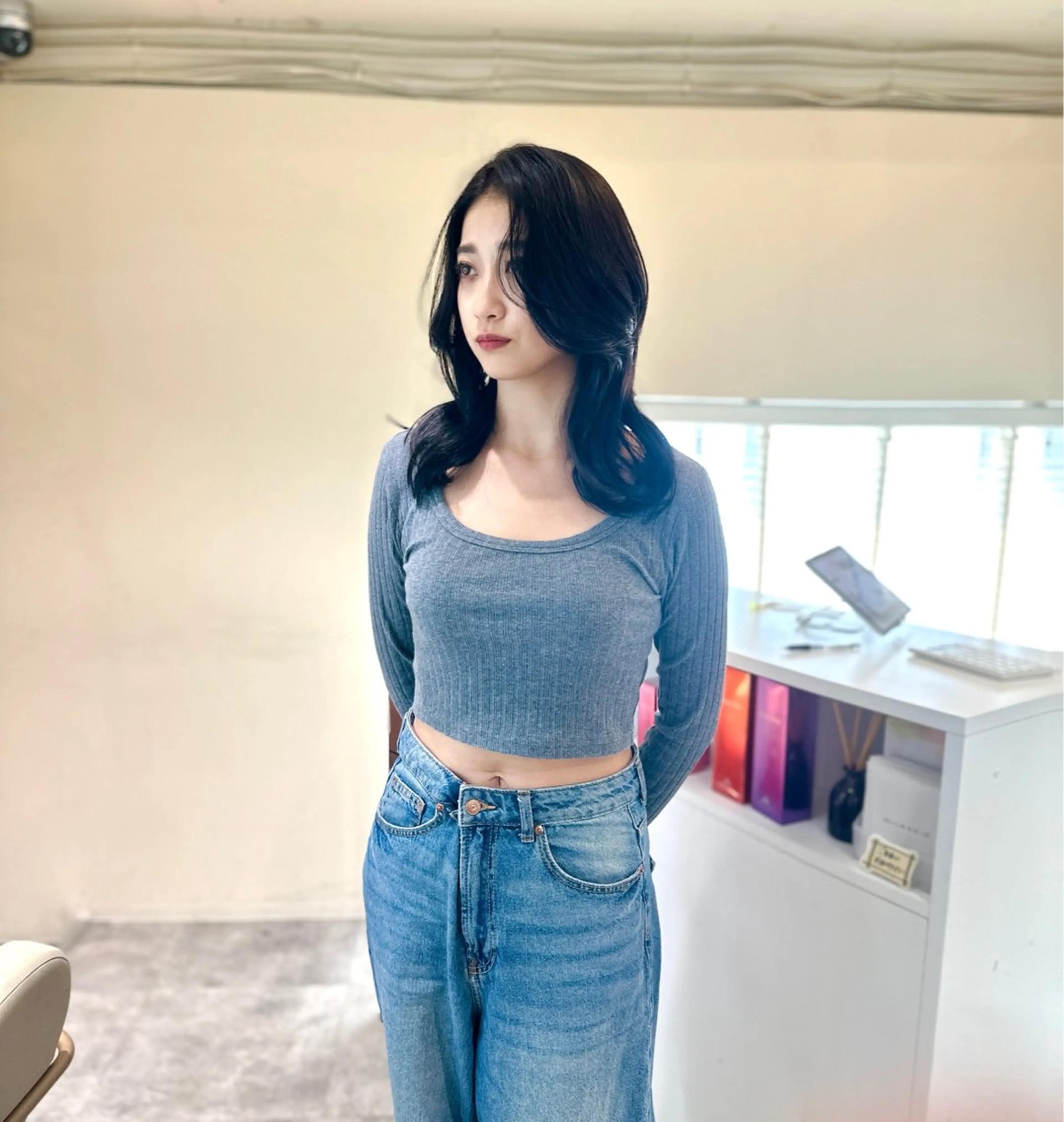 ロング カラー レイヤーカット 色気レイヤーカット 大和健生のヘアスタイル