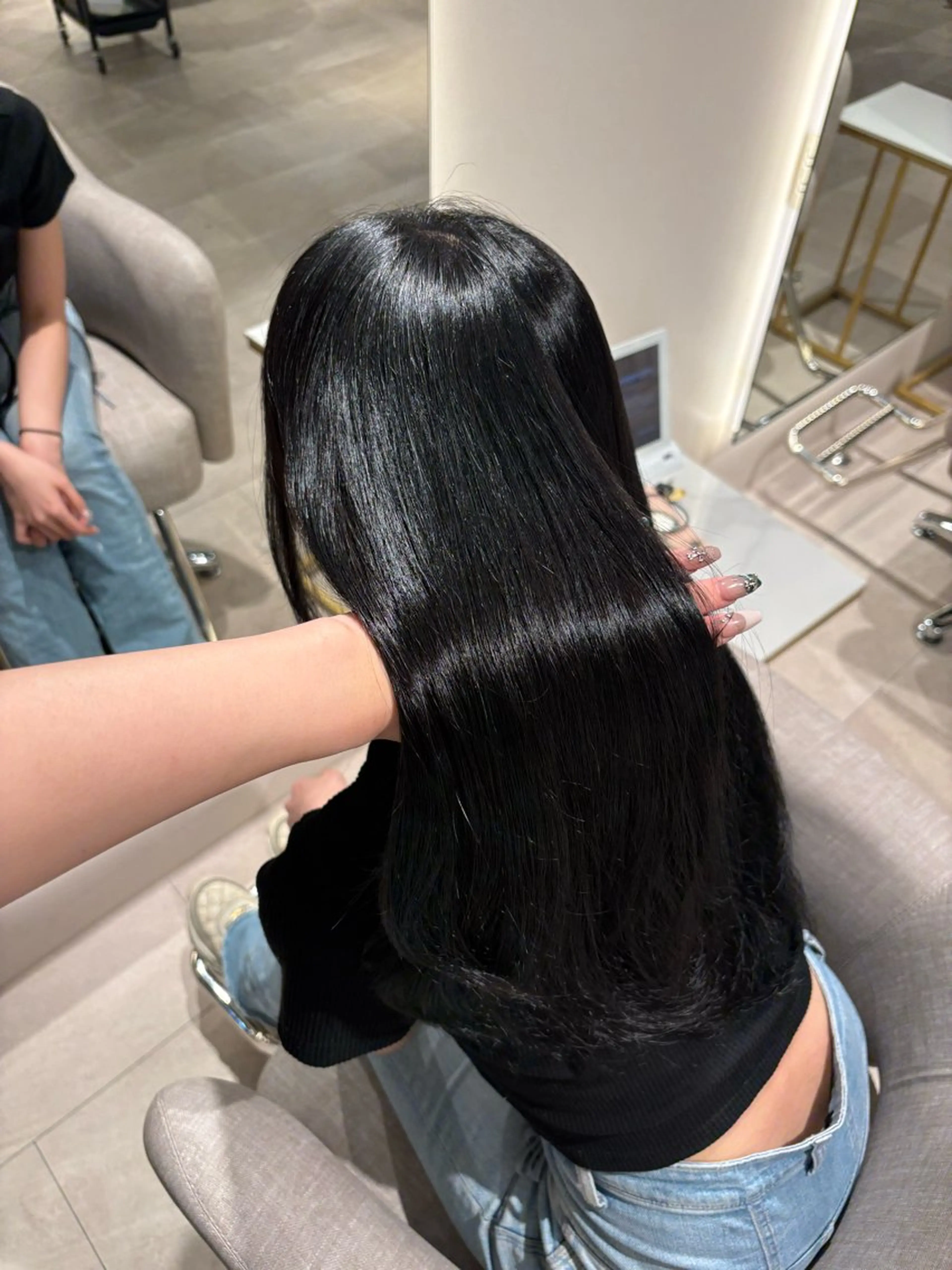 ロング ヘアカラー トリートメント 銀座🪄momo🪄 カラートリートメントのヘアスタイル