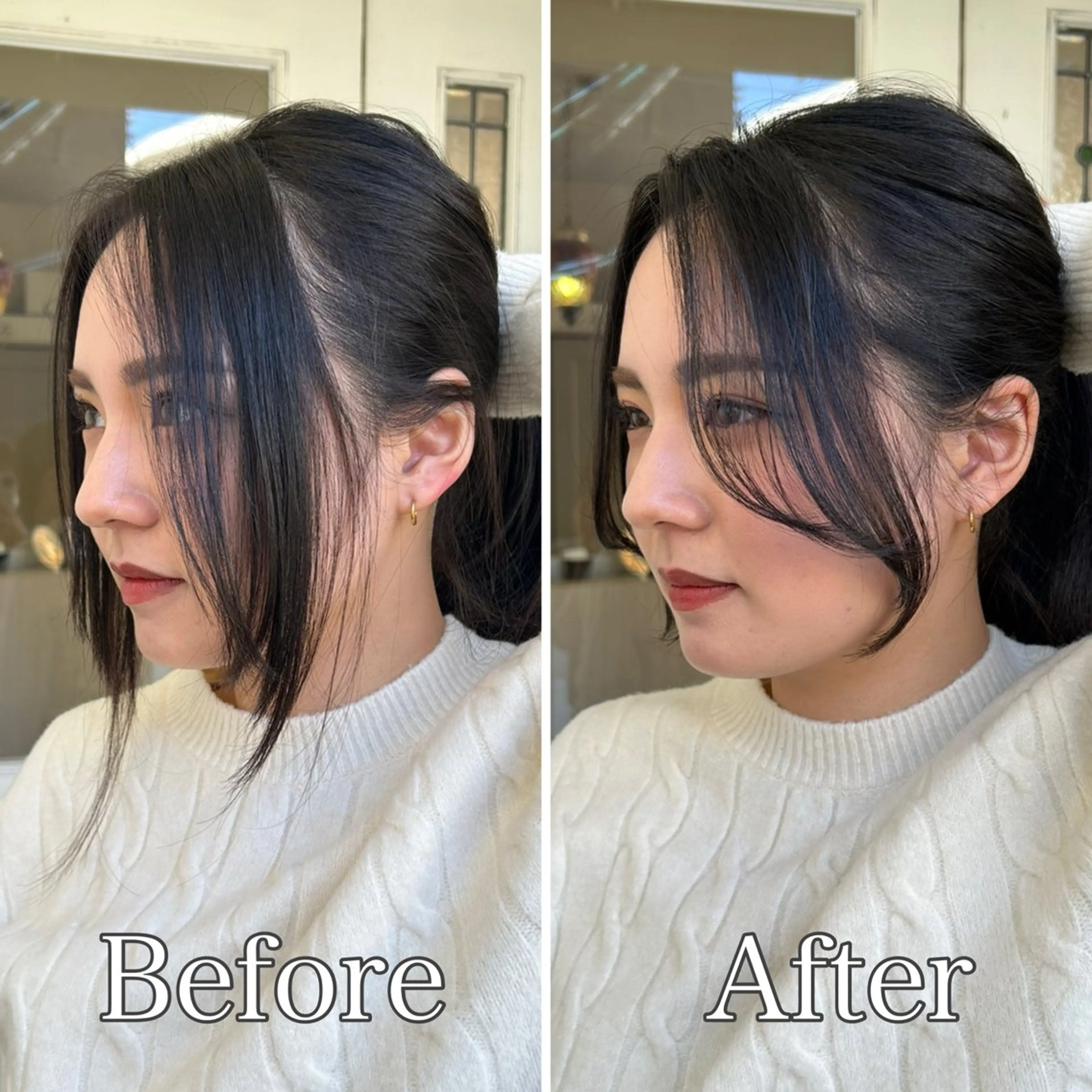 ロング 顔周りカット 【艶ヘア】 どうまえのヘアスタイル