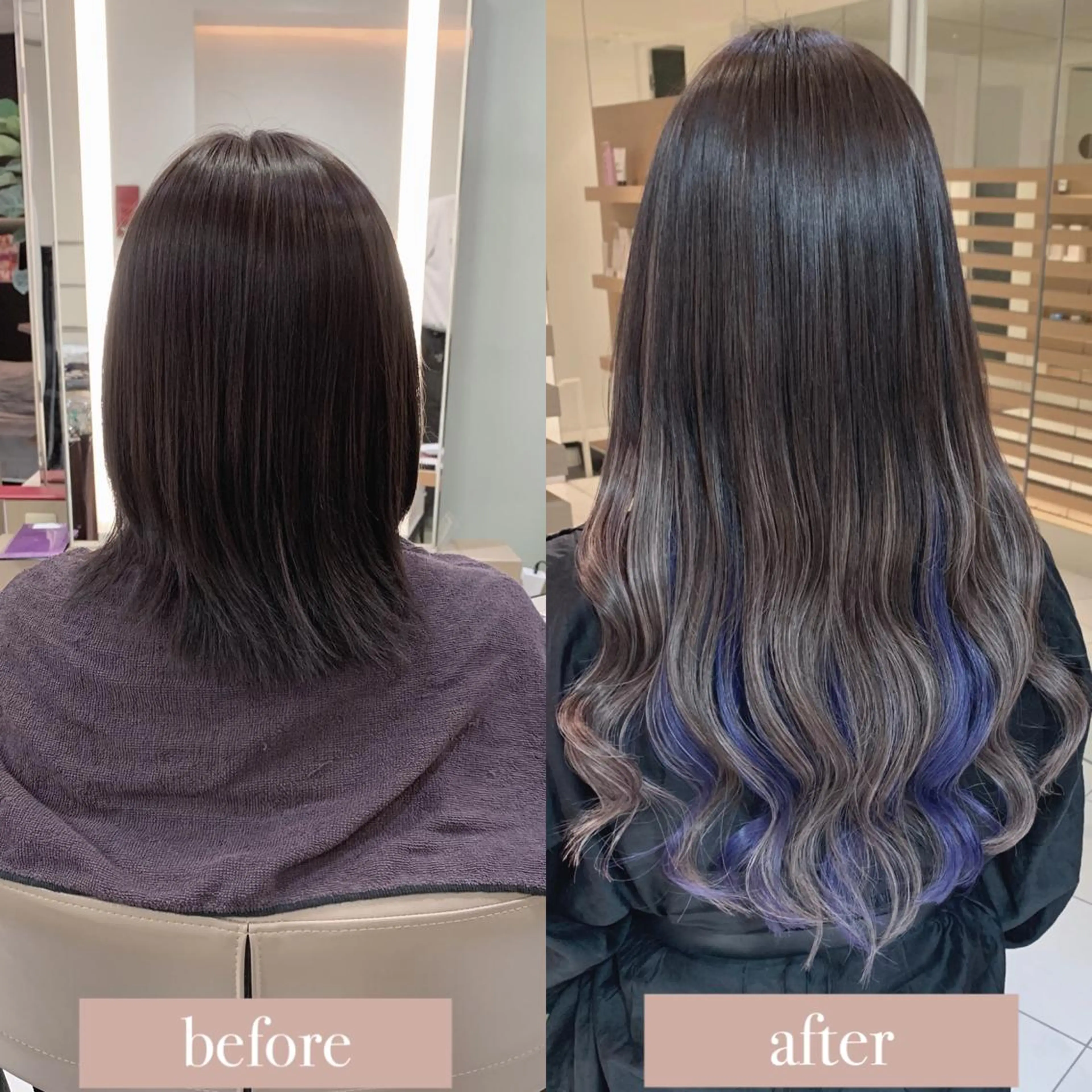 ロング カラー シールエクステ エクステ エクステ　ユノキ リョウタのヘアスタイル