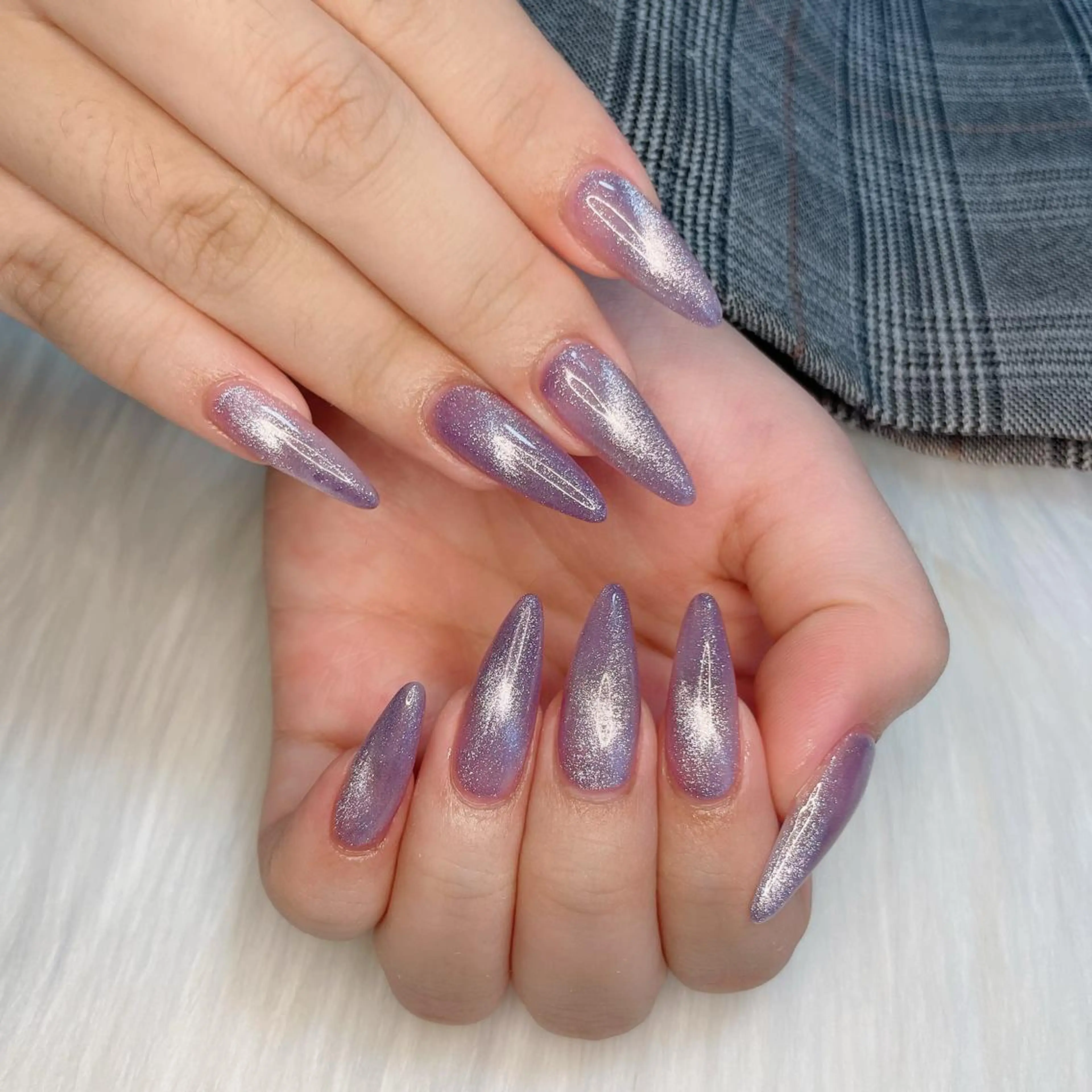 💎(オフ有スカルプ)マグネットorオーロラorフラッシュorミラー 1カラー※ジェルコート代込　(Gel-X M可)の写真