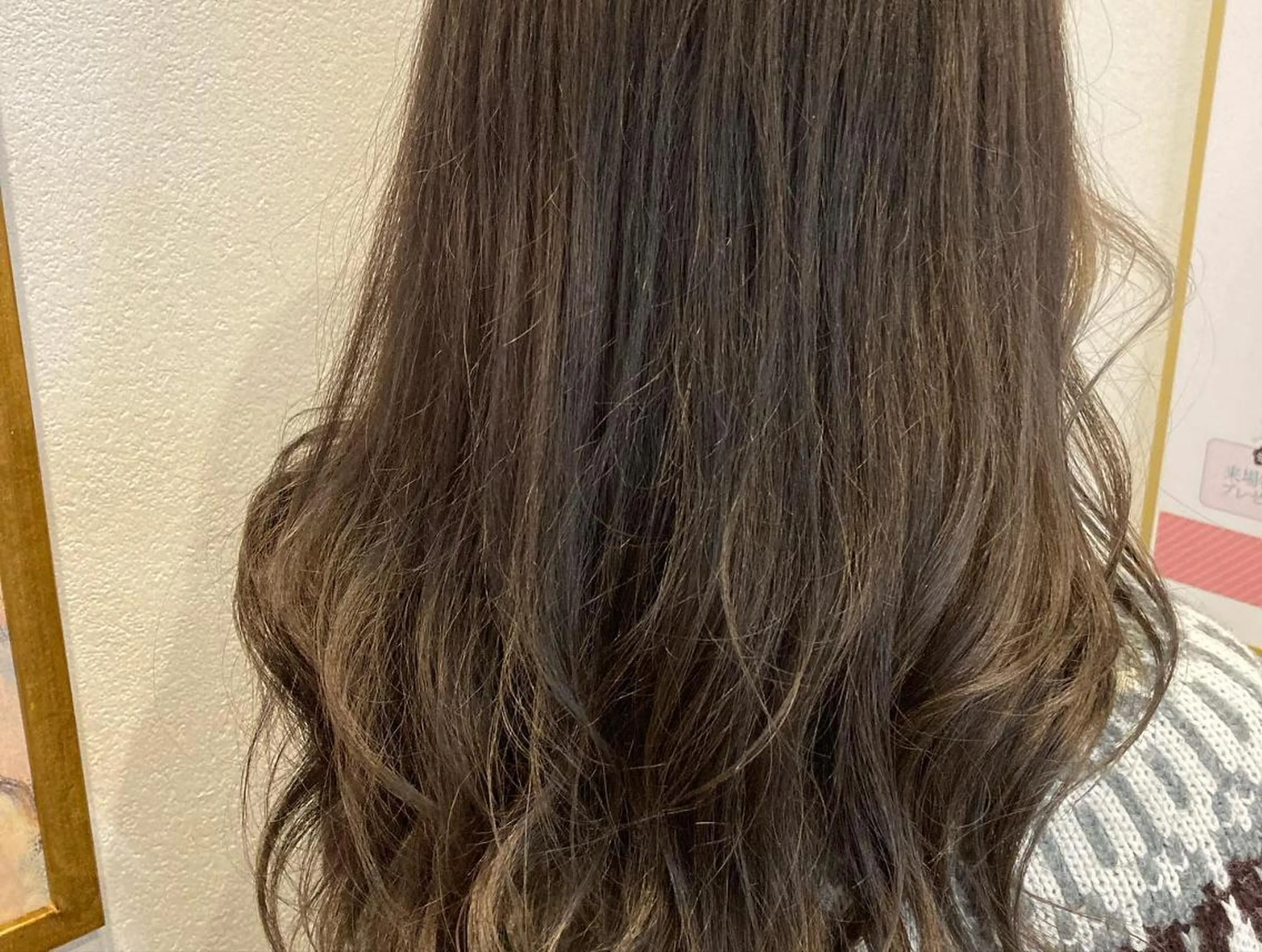 カラー ミストバング デザインカラー  フェイスフレーミング グレージュ 髪質改善/透明感 カラー/内藤有須加のヘアスタイル