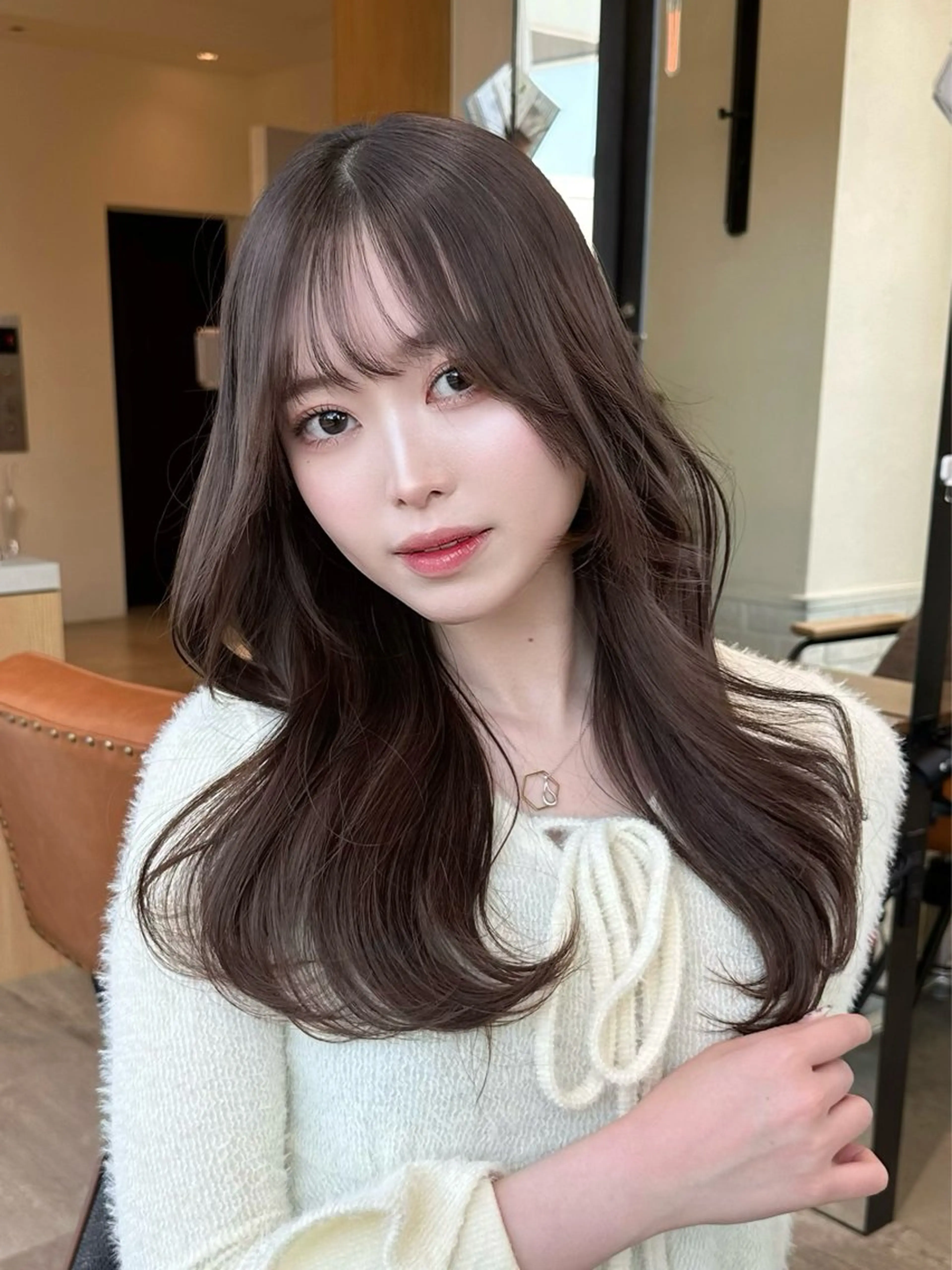 セミロング カラー ヘアアレンジ 韓国/髪質改善 カラー✨/りょうがのヘアスタイル