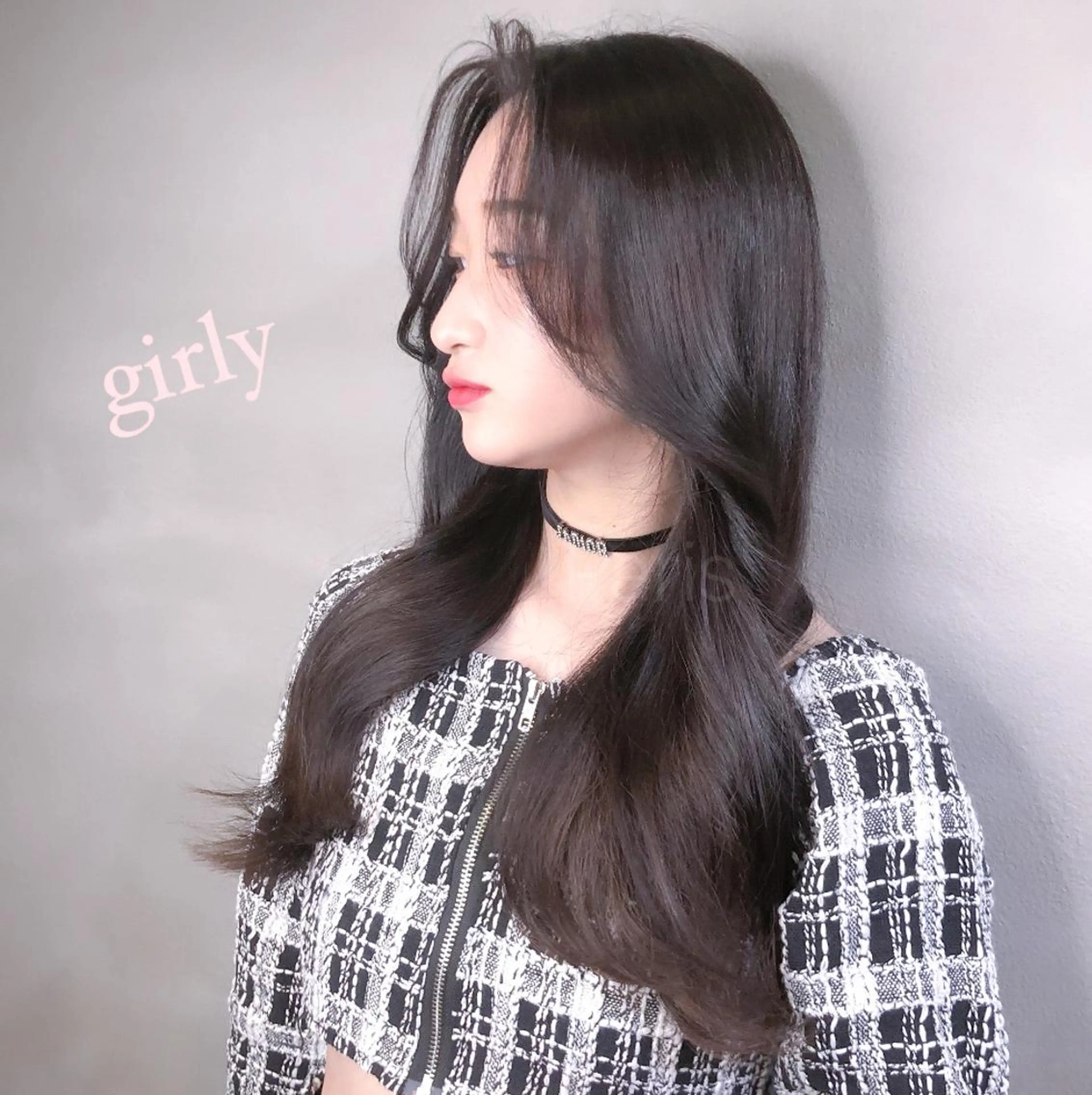 ロング ヨシンモリ 韓国風ヘア カット ブリーチなし透明感カ ラー×韓国ヘア♡ヒデのヘアスタイル