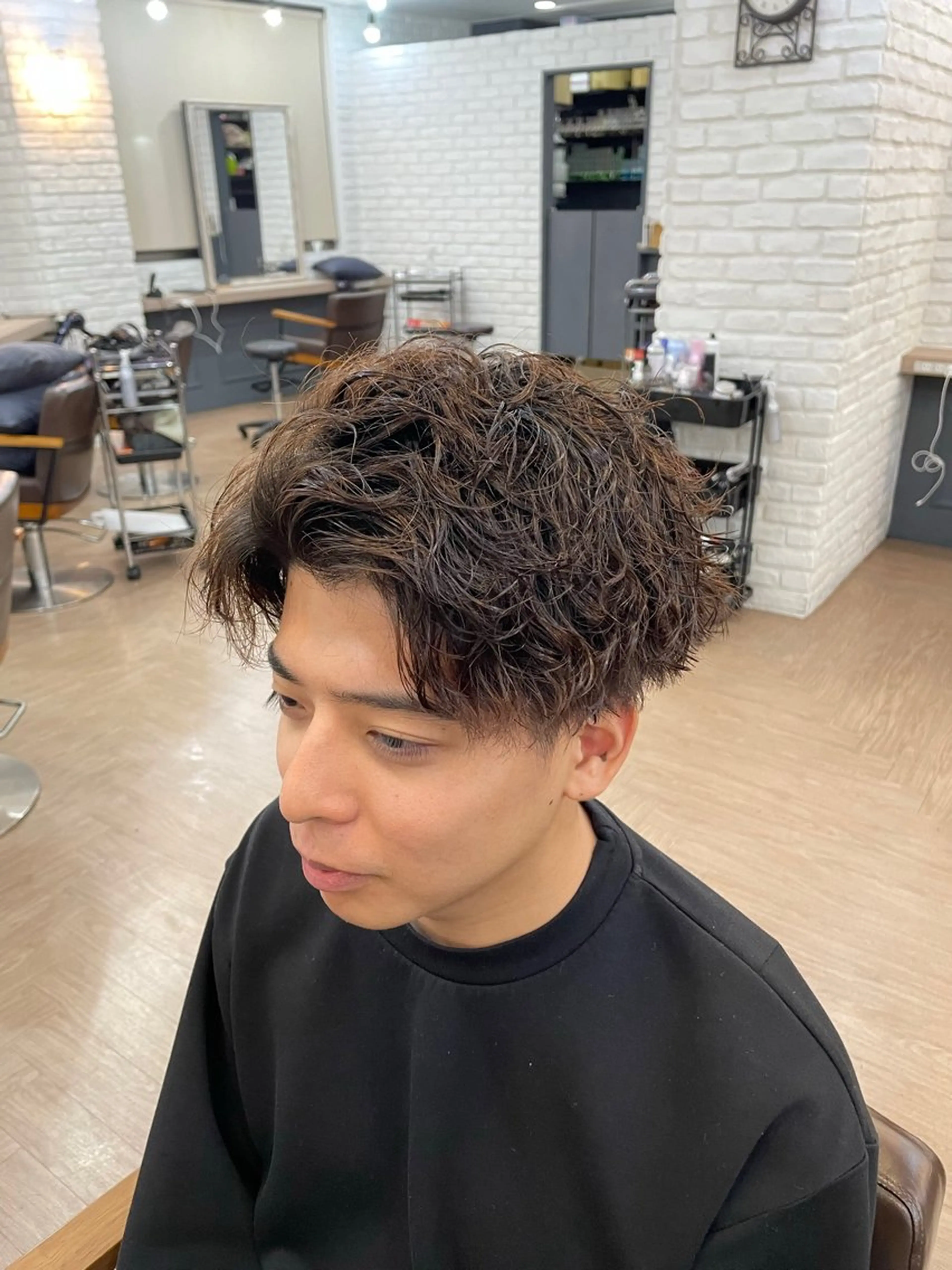 パーマ メンズ アップバング カット パーマ ニューモヘア所属・【マンツーマン接客】 ✂︎🟡酒井司🟡のヘアスタイル