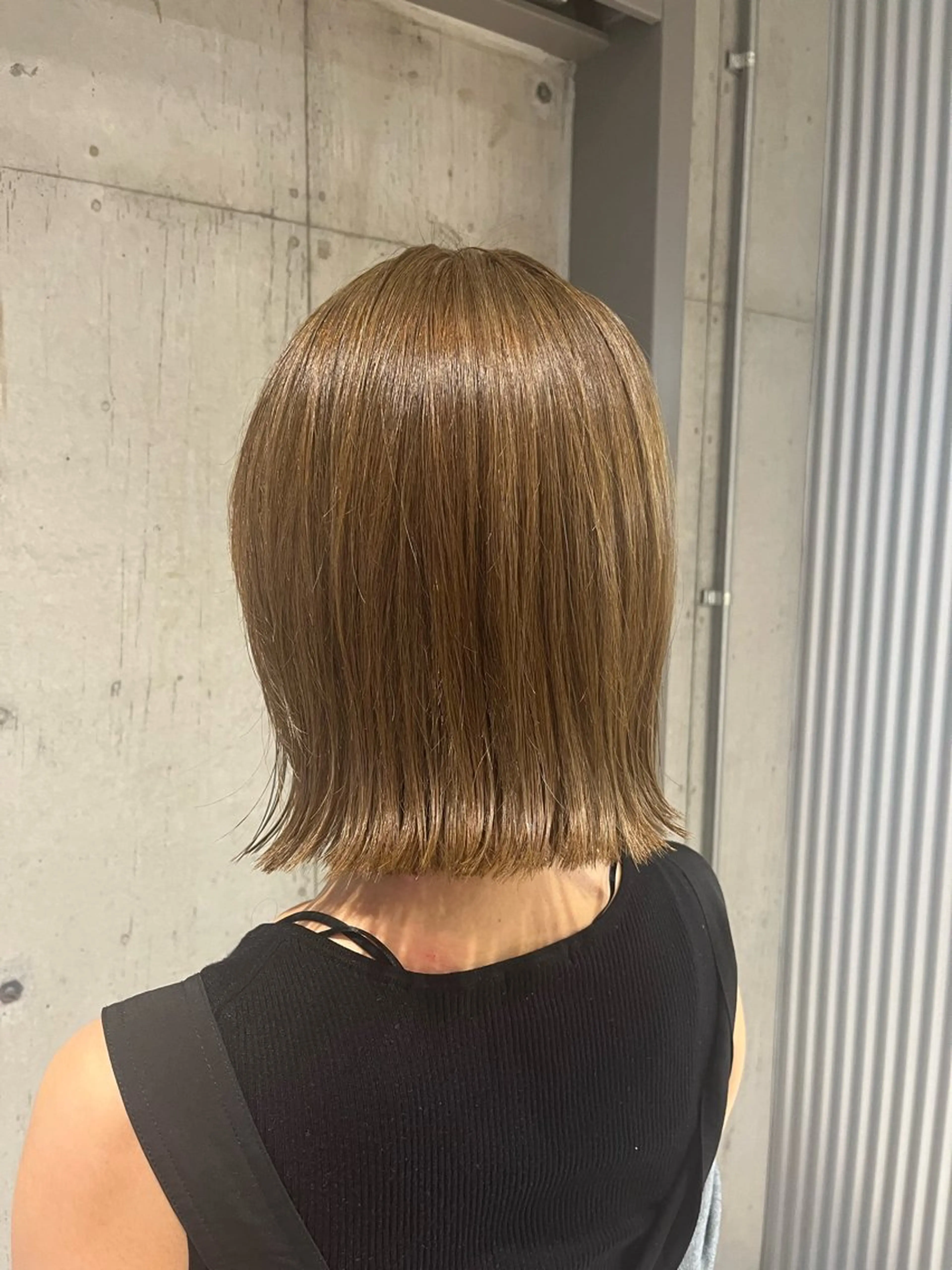 ミディアム カラー ヘアアレンジ カット ヘアカラー トリートメント 傷ませないカラー・ ボブ・リクト📸のヘアスタイル