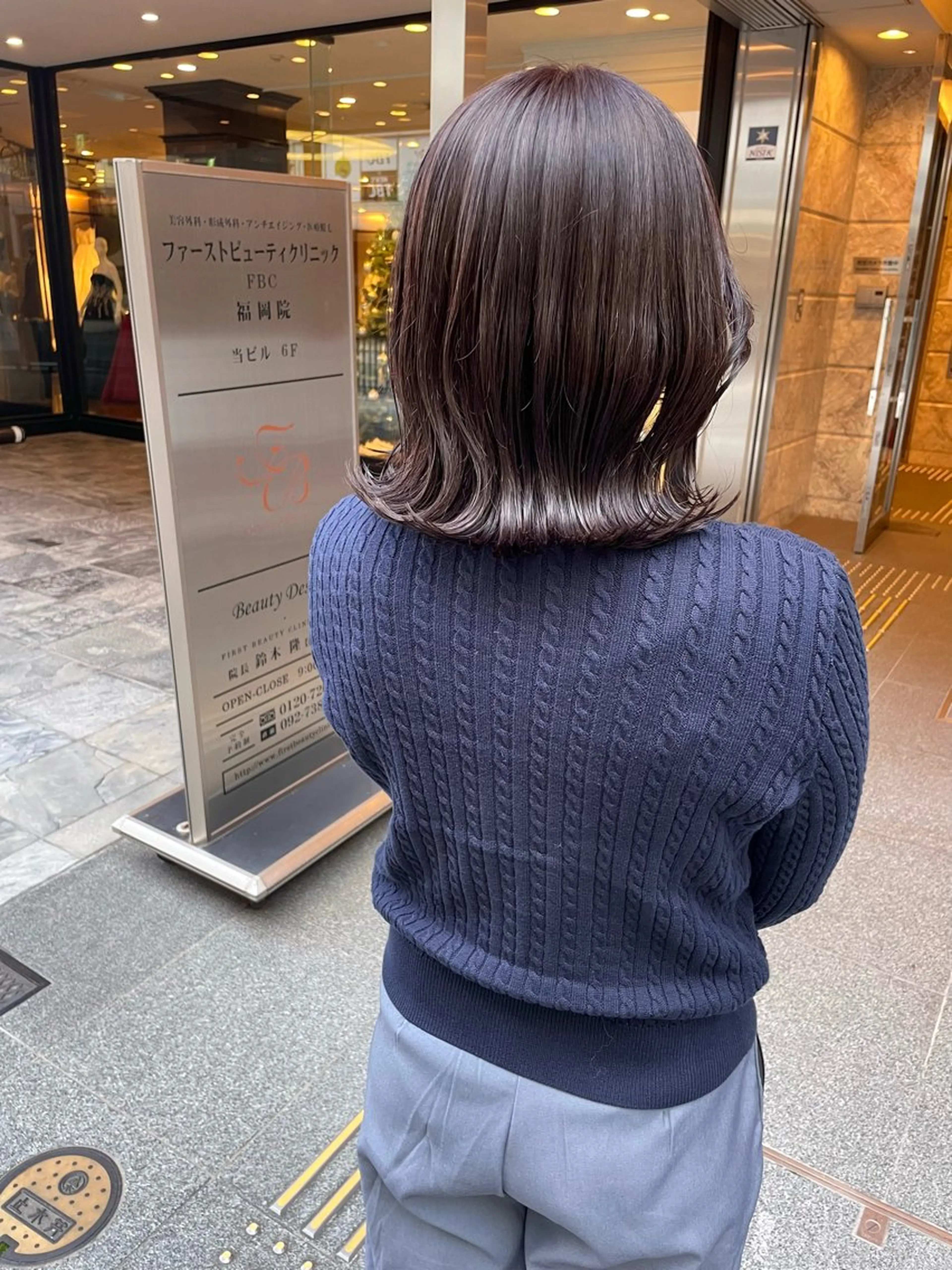 ミディアム カラー カット ヘアカラー トリートメント 髪質改善will hairdesignのヘアスタイル