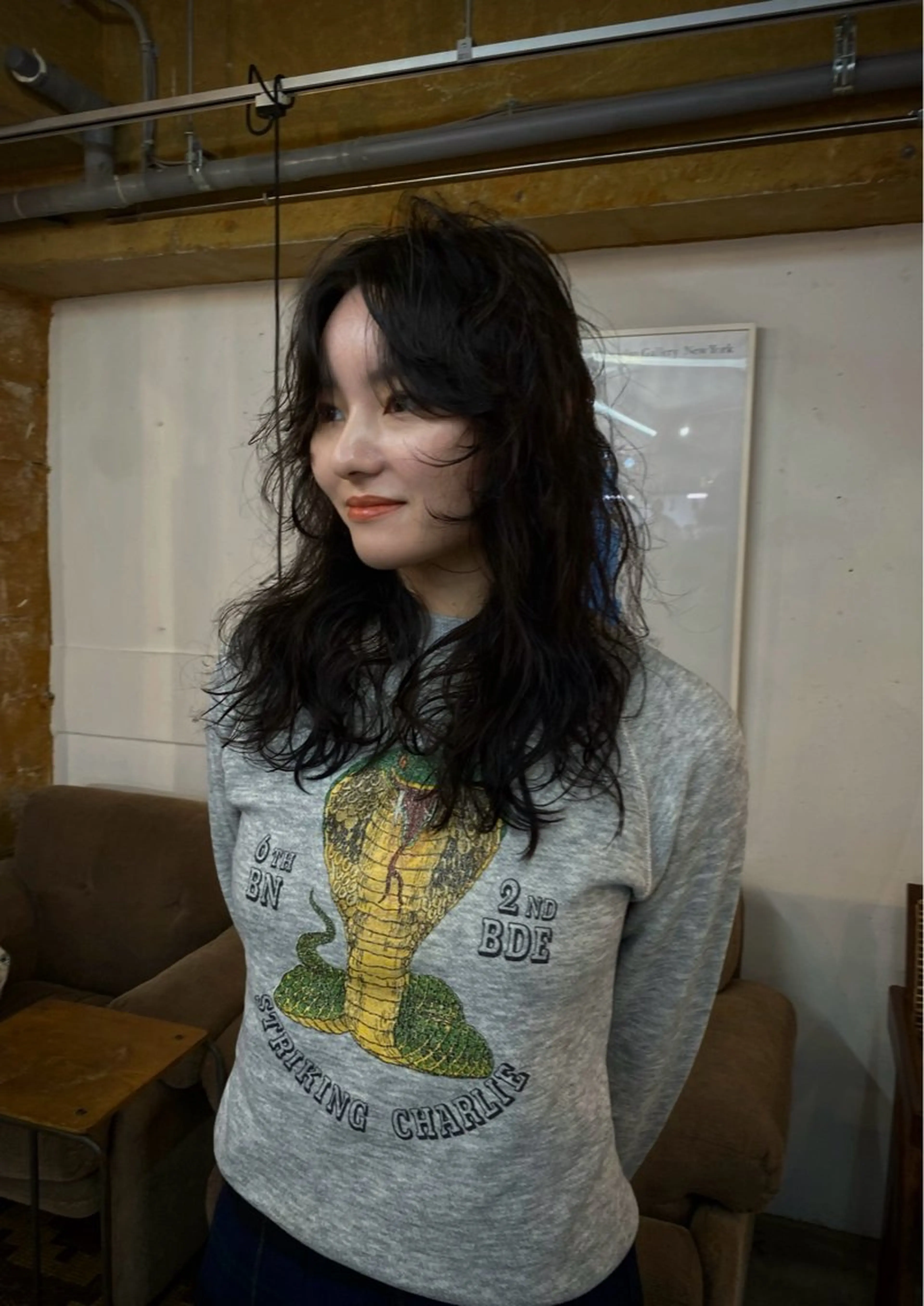 セミロング カラー パーマ カット ヘアカラー パーマ KEI gattacaのヘアスタイル