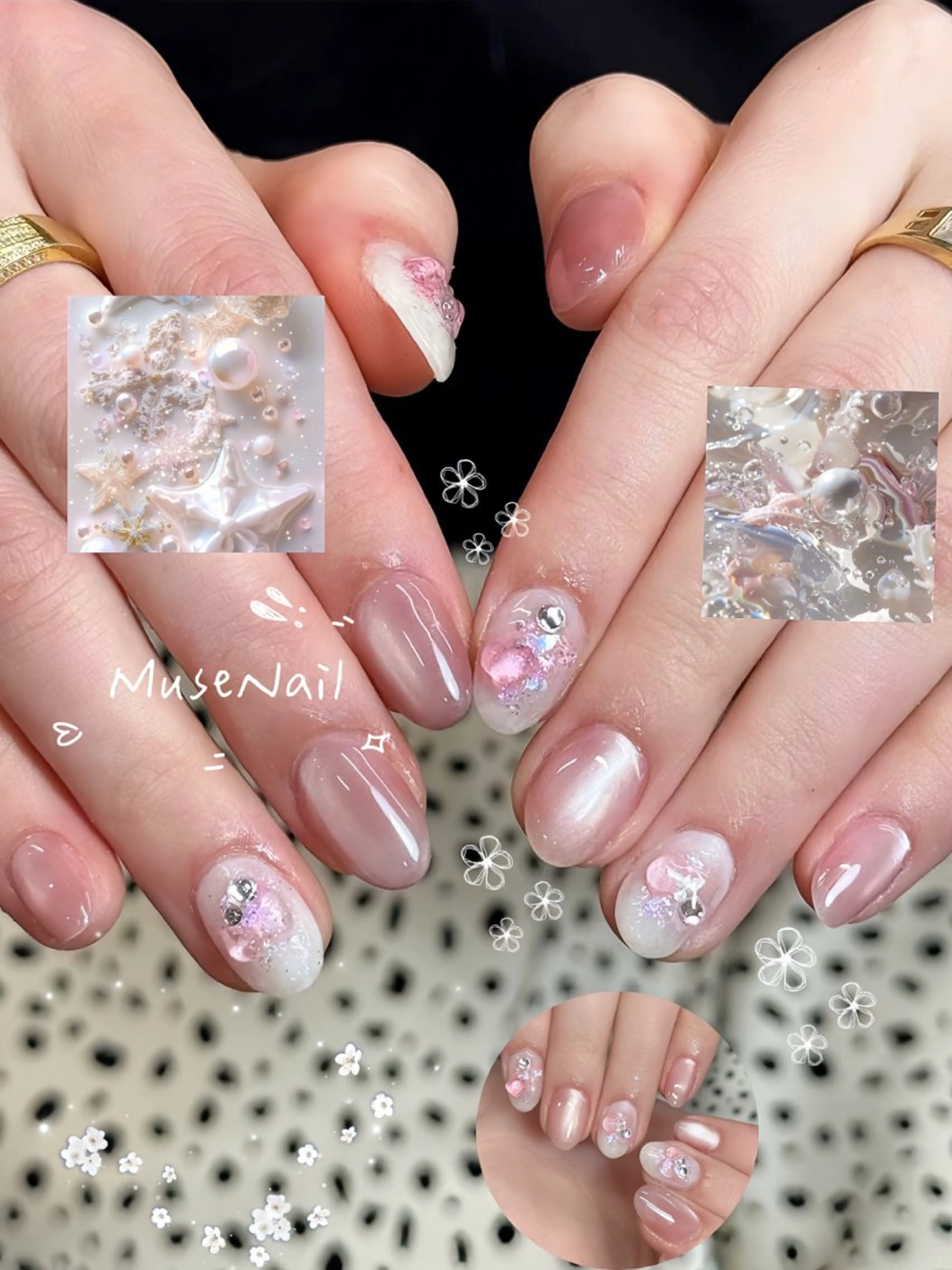 ＜HAND】人気NO.4アートやり放題＋パーツ4個の写真
